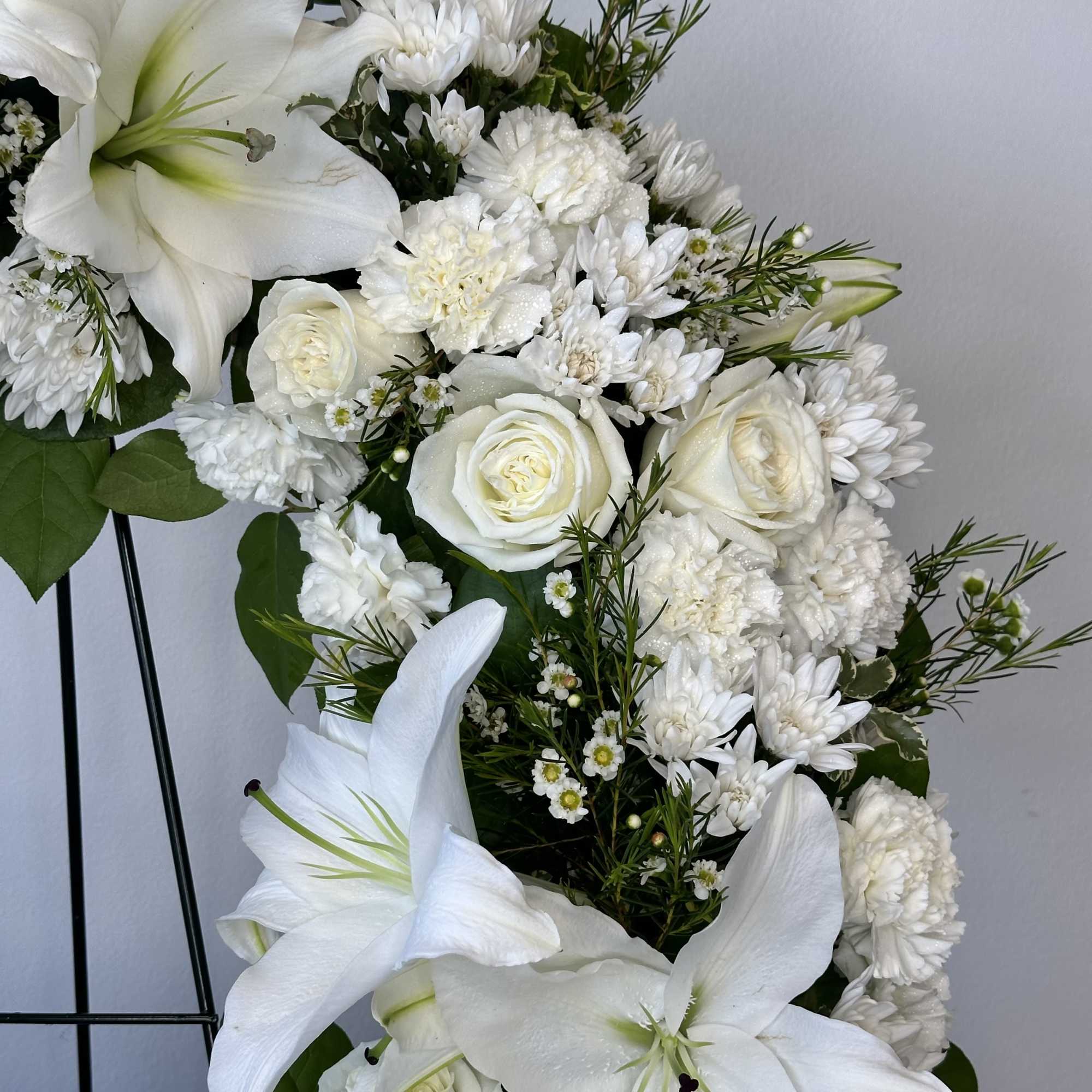 A gentle embrace for tender hearts, the Serenity Wreath from Irvine Village