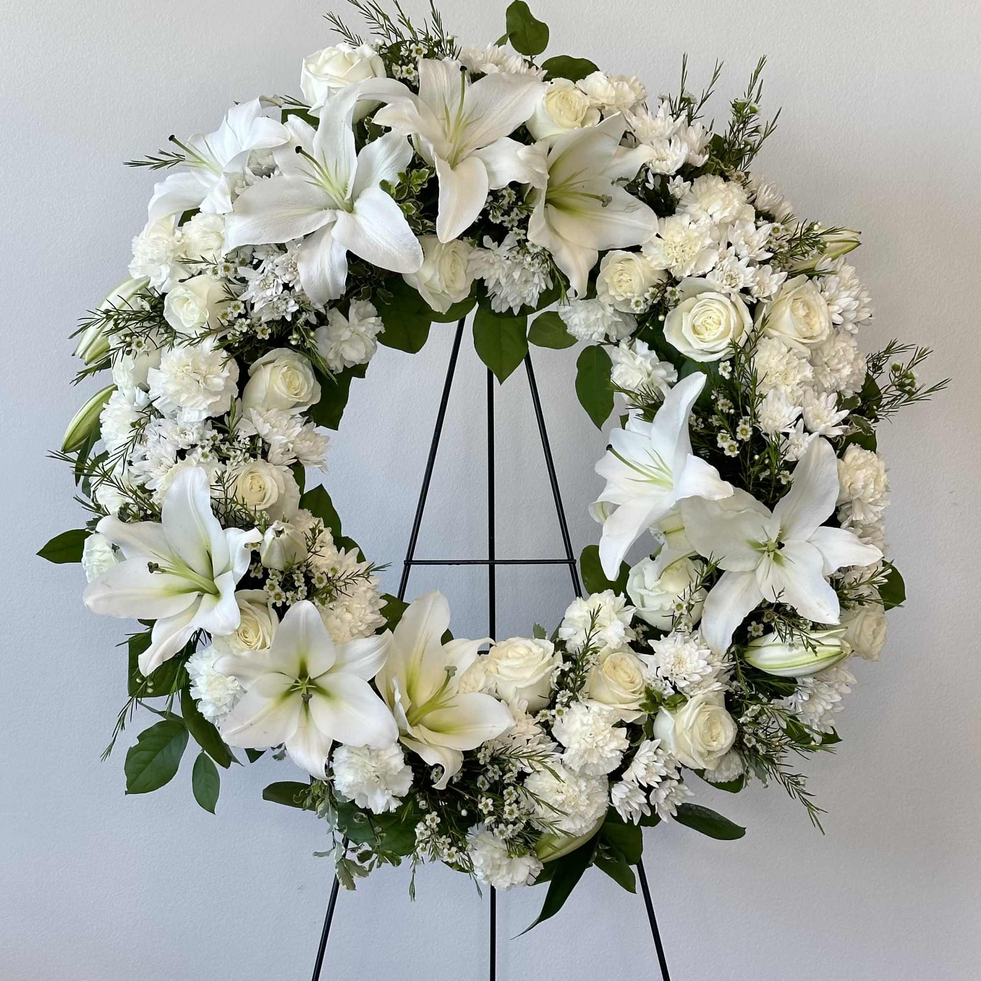 A gentle embrace for tender hearts, the Serenity Wreath from Irvine Village