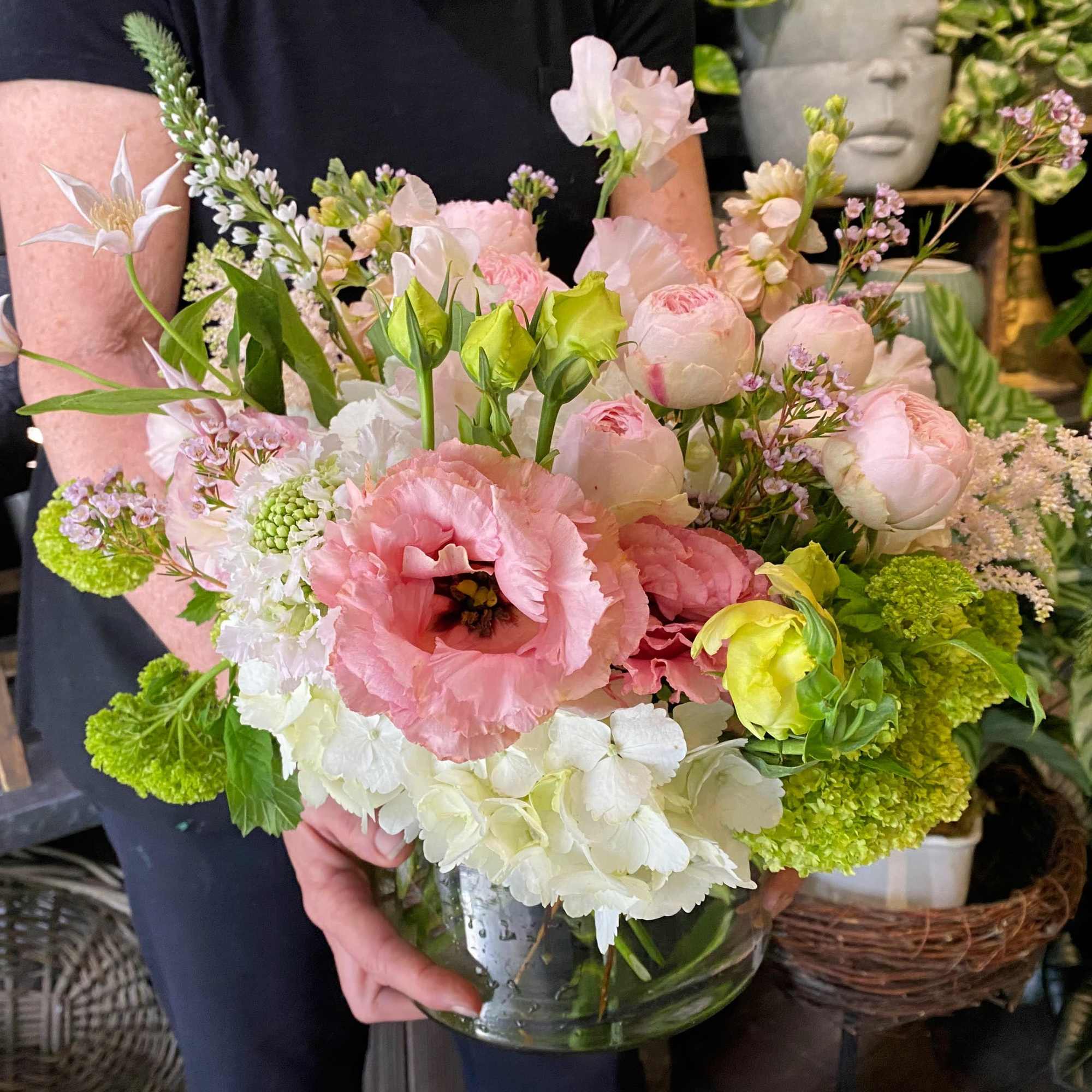 Bespoke selection of elegant and soft seasonal materials create a delicate expression