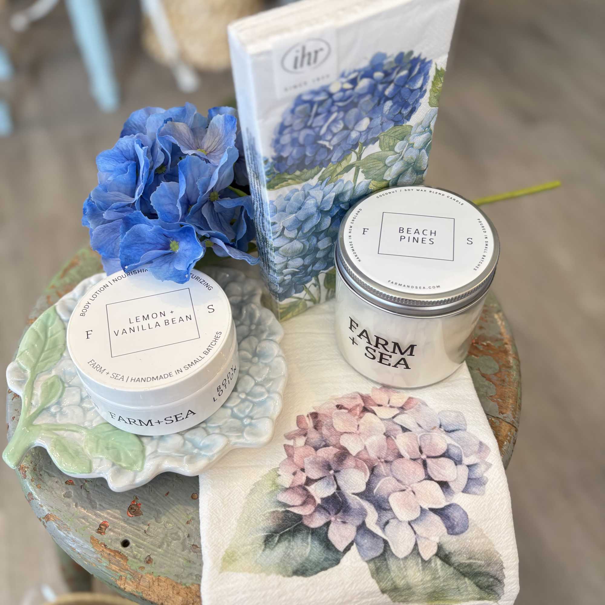 A sweet hydrangea gift basket perfect for Mother's Day, birthdays and beyond!