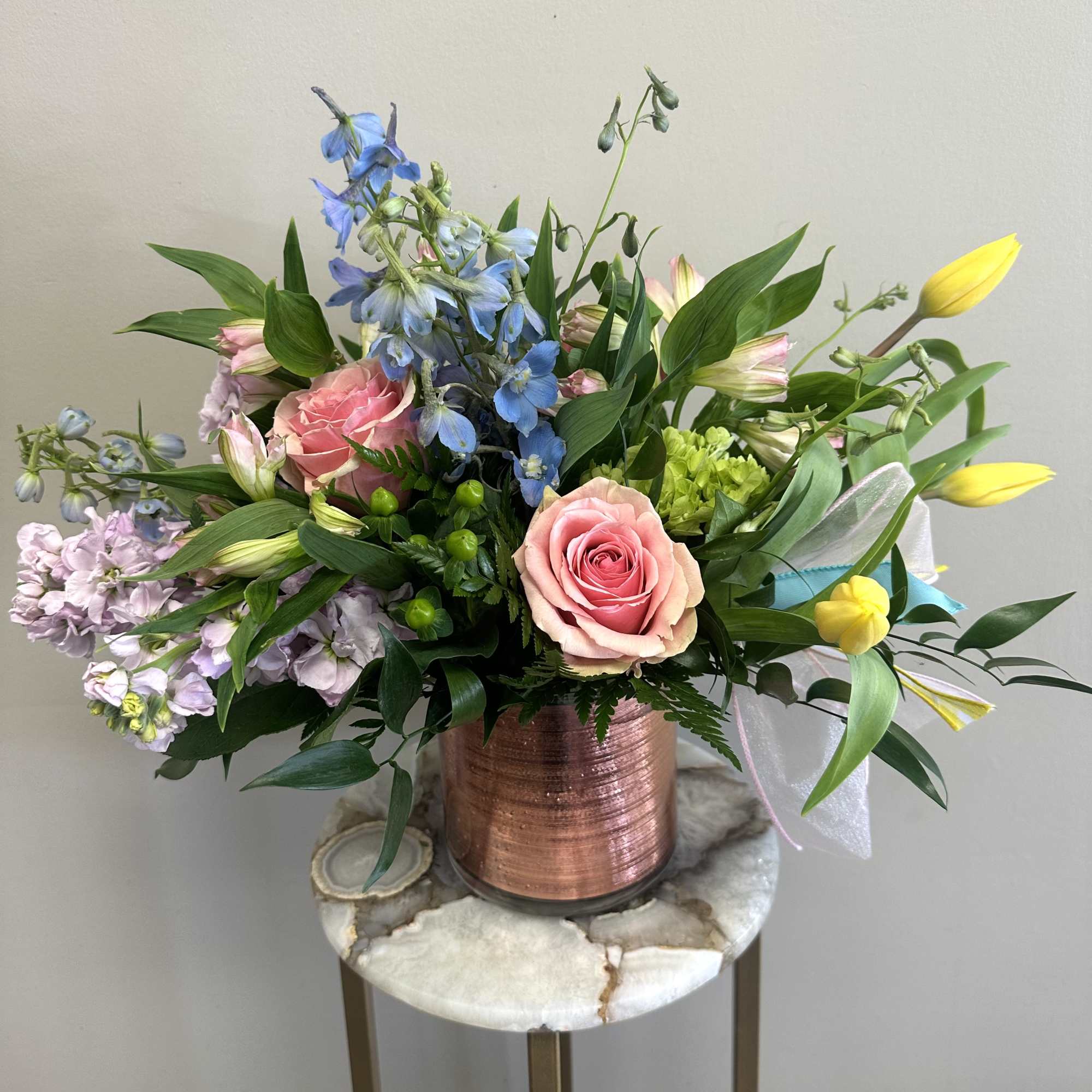 A light and airy mix of pastel colors to let anyone know