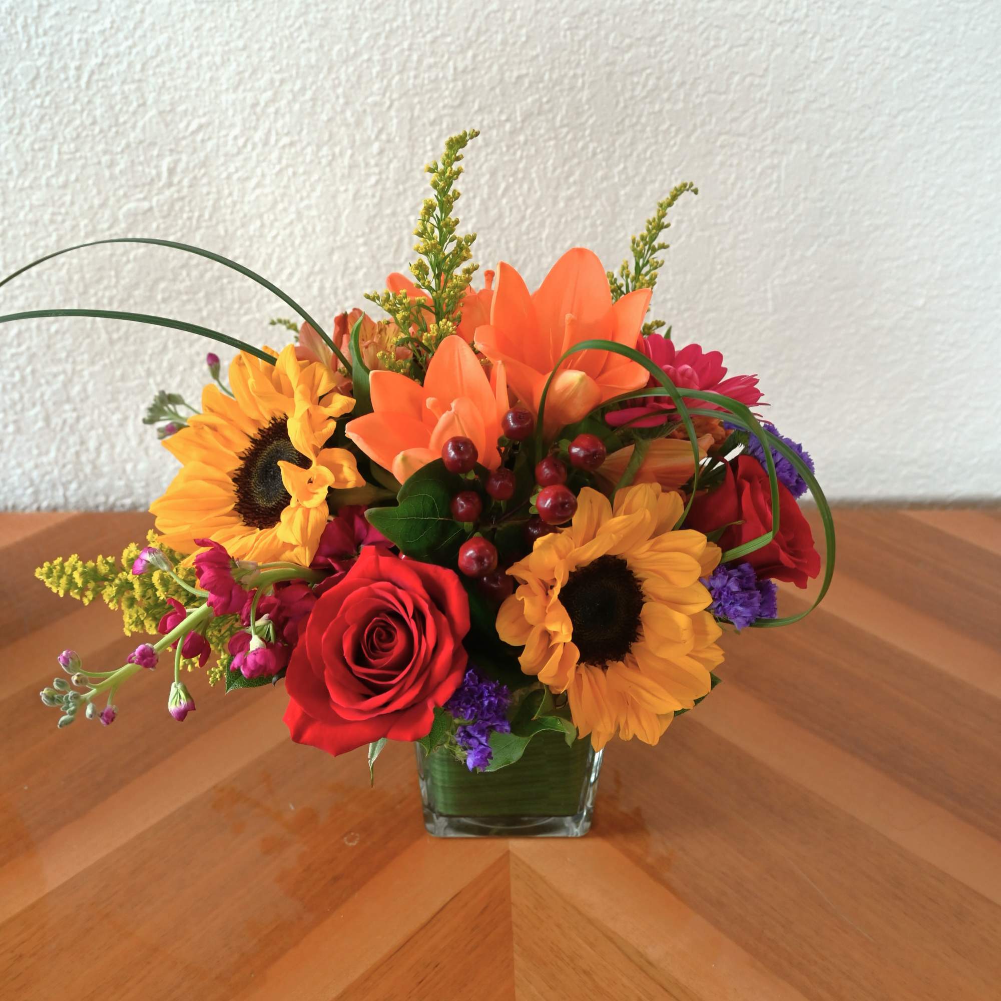 Capture the charm of a stroll through the garden with this vibrant