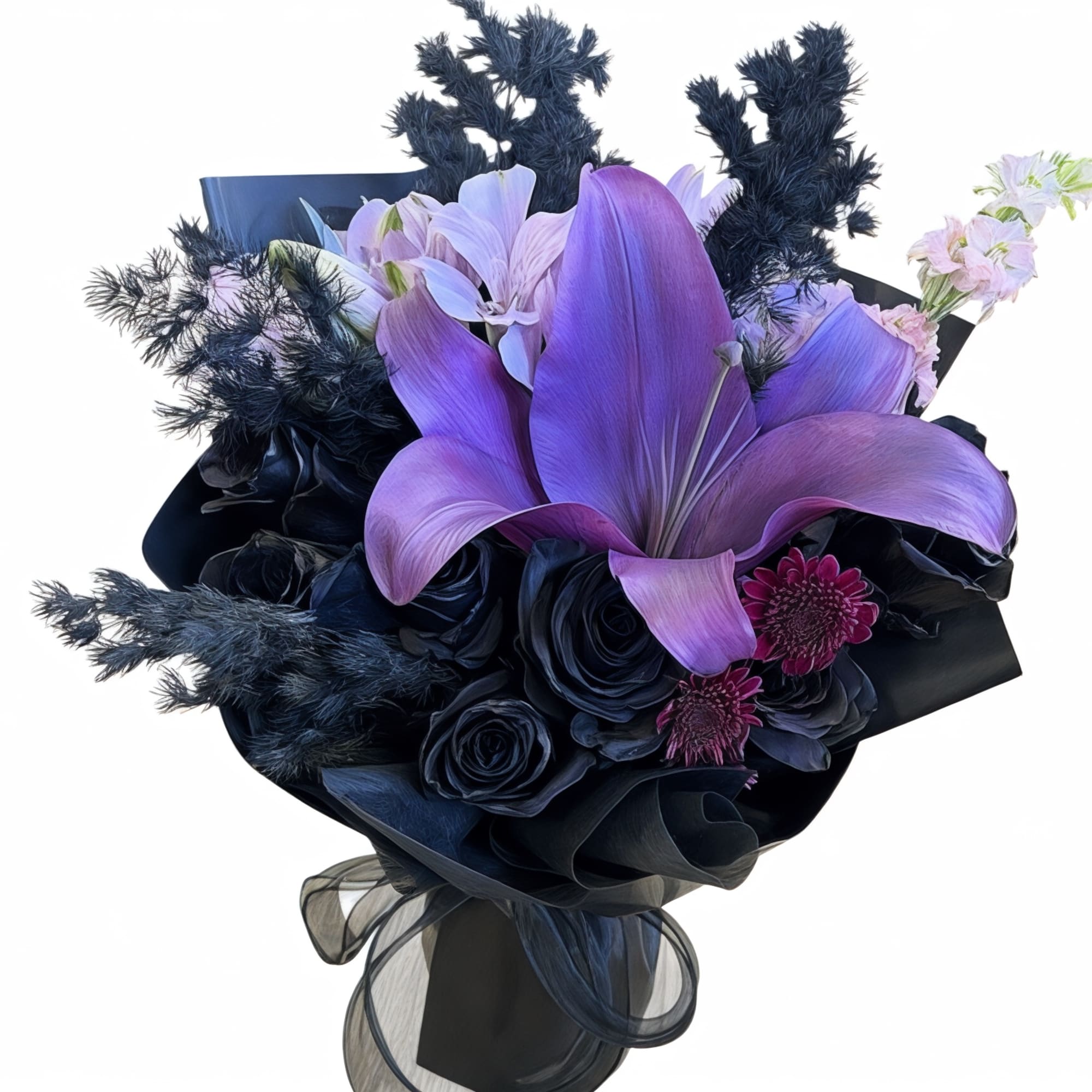 Elegant and mysterious, this black roses bouquet creates a bold and unforgettable
