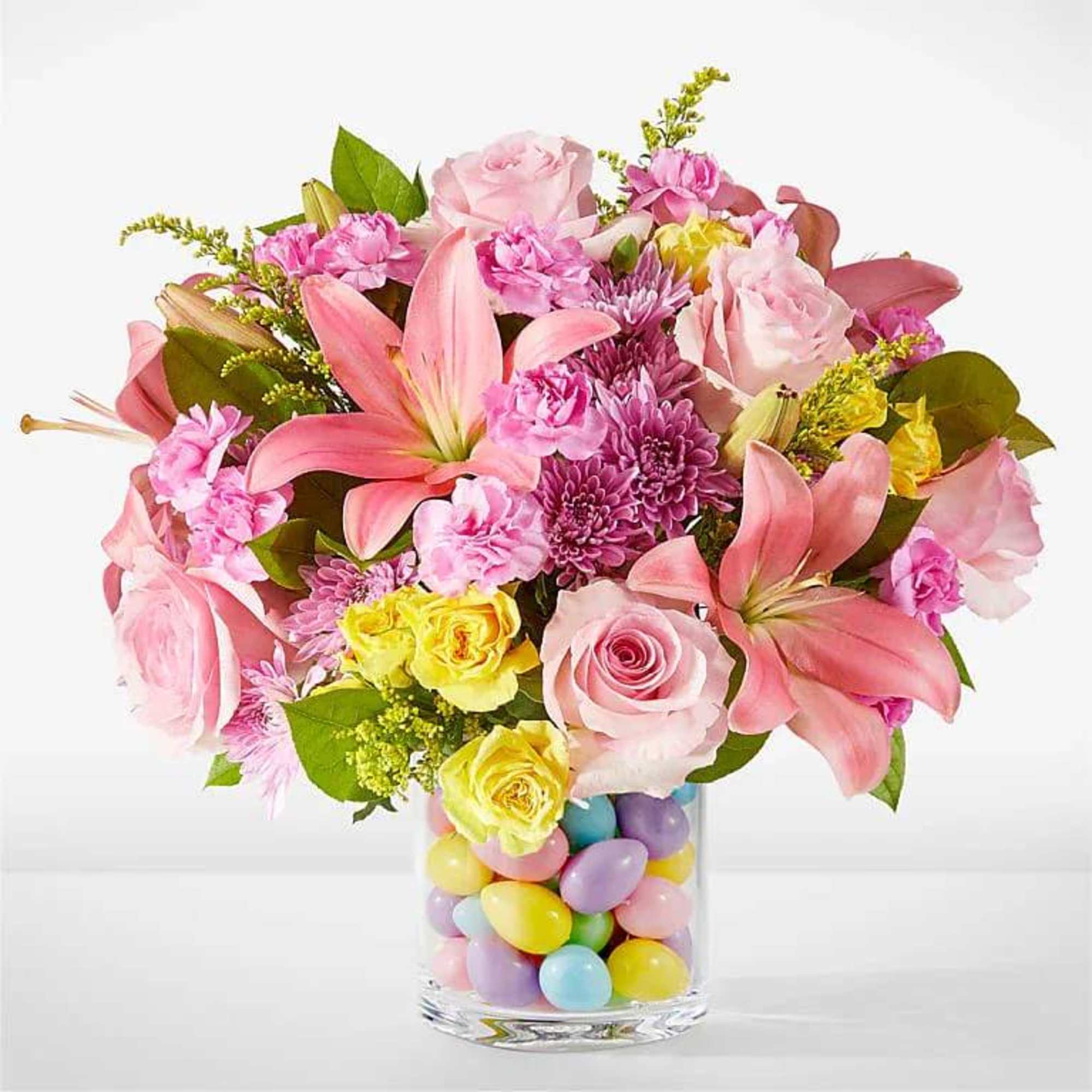 The hunt is over for the perfect Easter bouquet. This joyful explosion