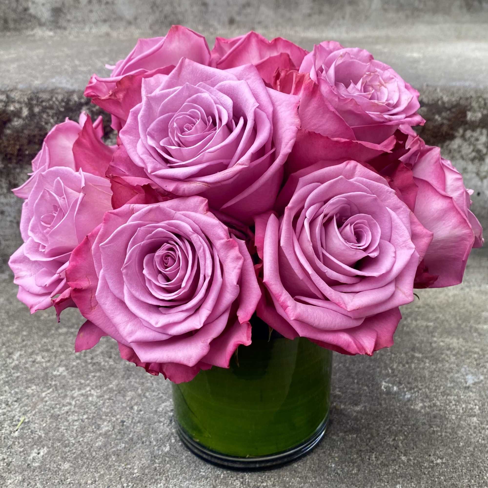 Classic, simple, perfect. One dozen premium roses arranged without filler or fuss