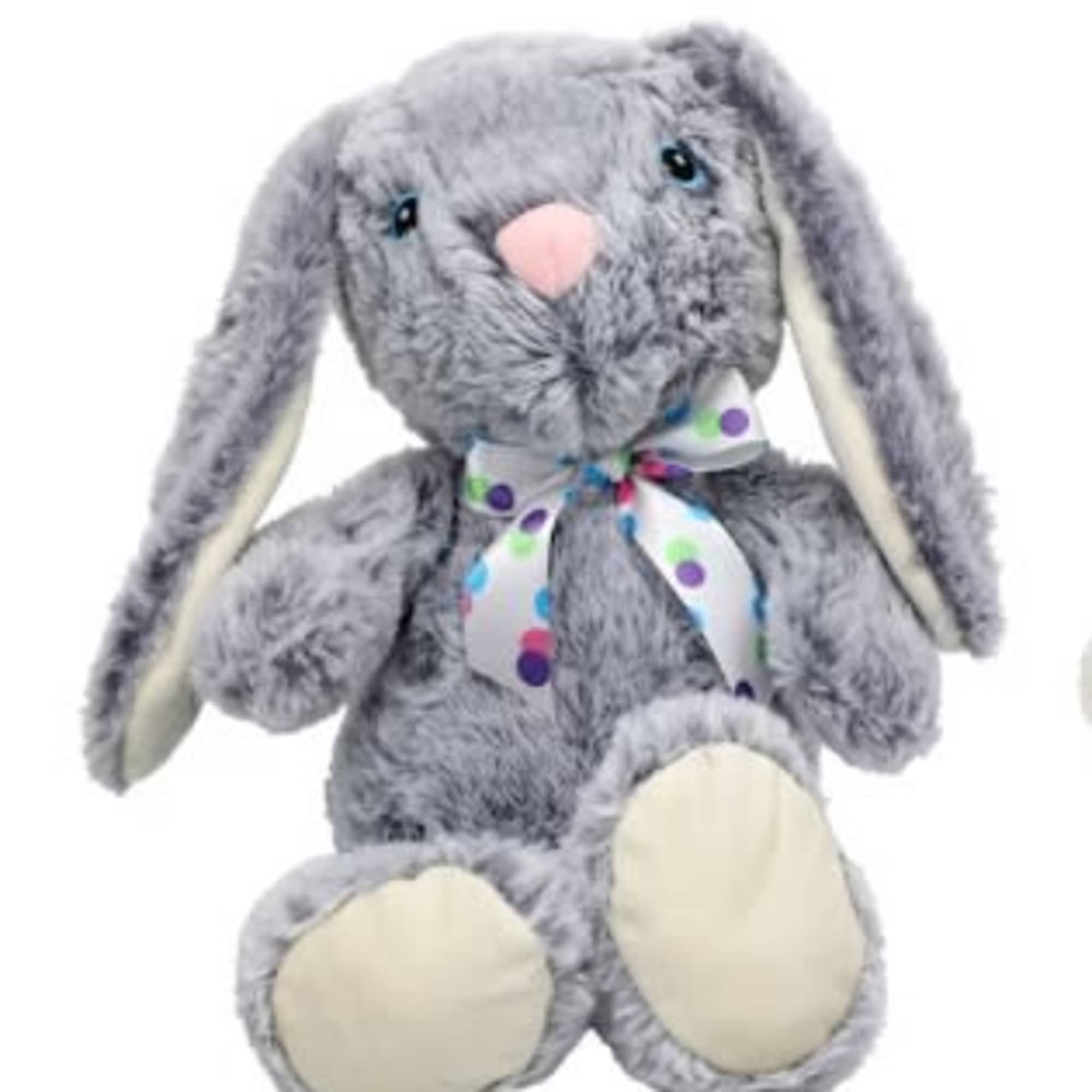 Colorful Easter Bunny Plush Doll 16" length. The bunny doll features long