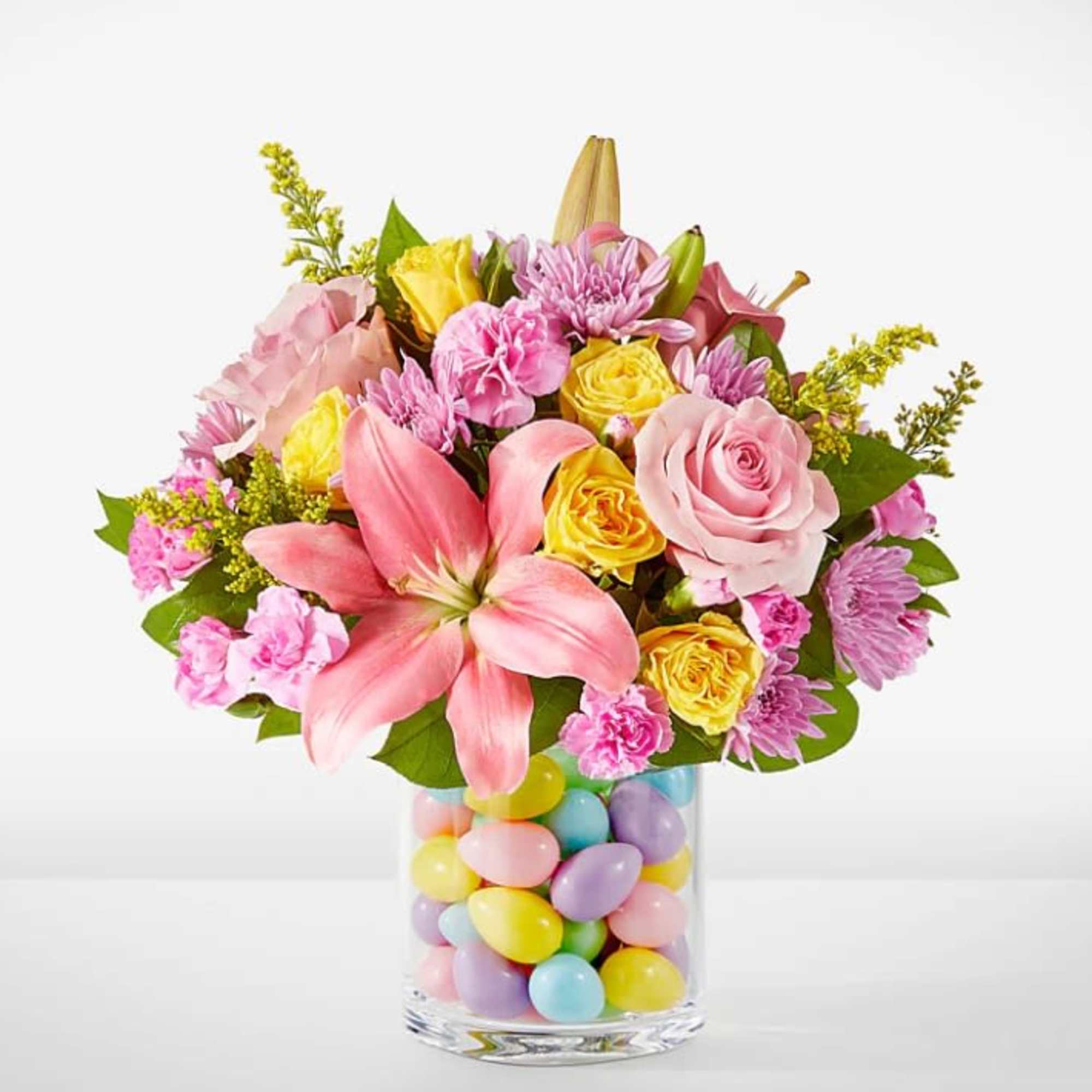 The hunt is over for the perfect Easter bouquet. This joyful explosion