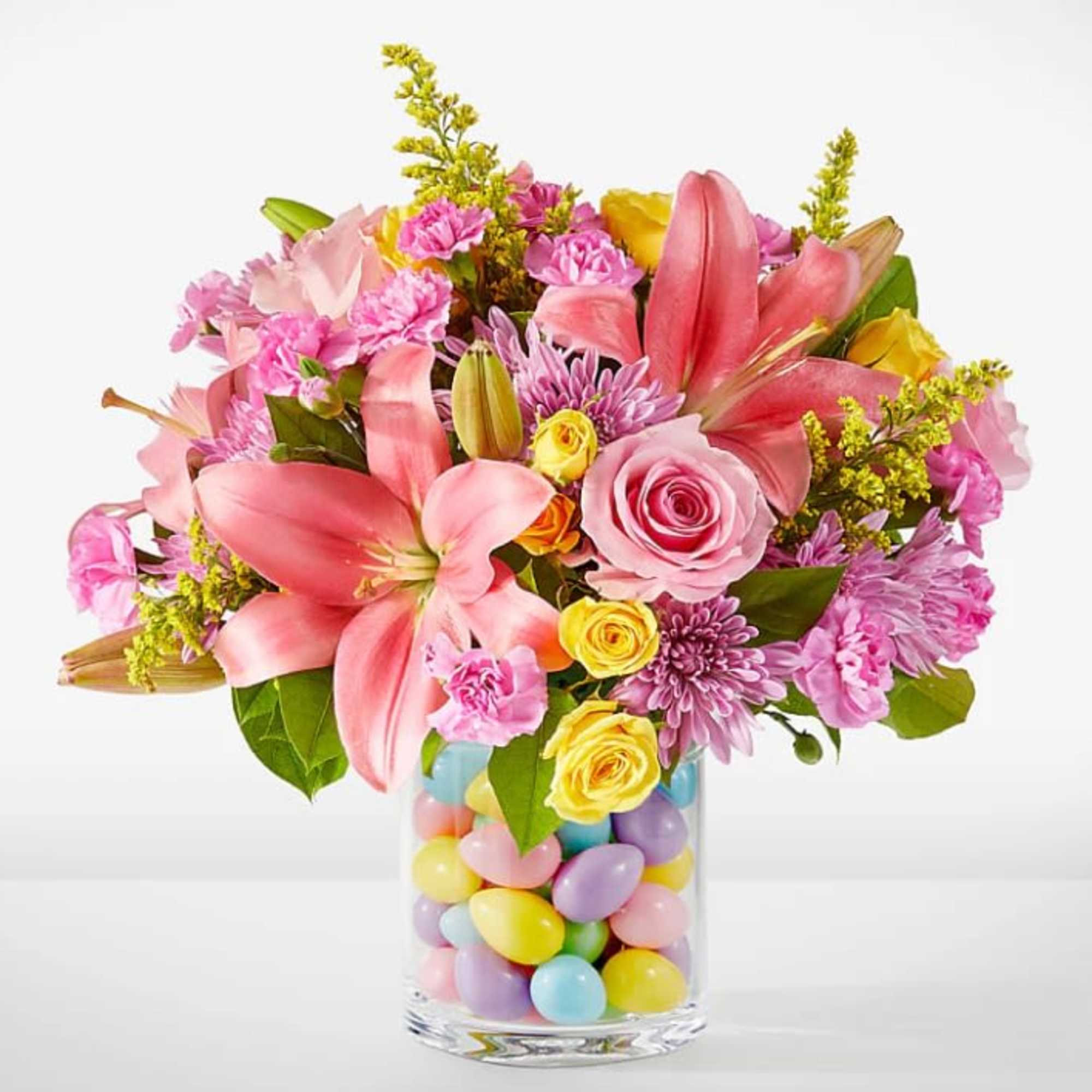The hunt is over for the perfect Easter bouquet. This joyful explosion