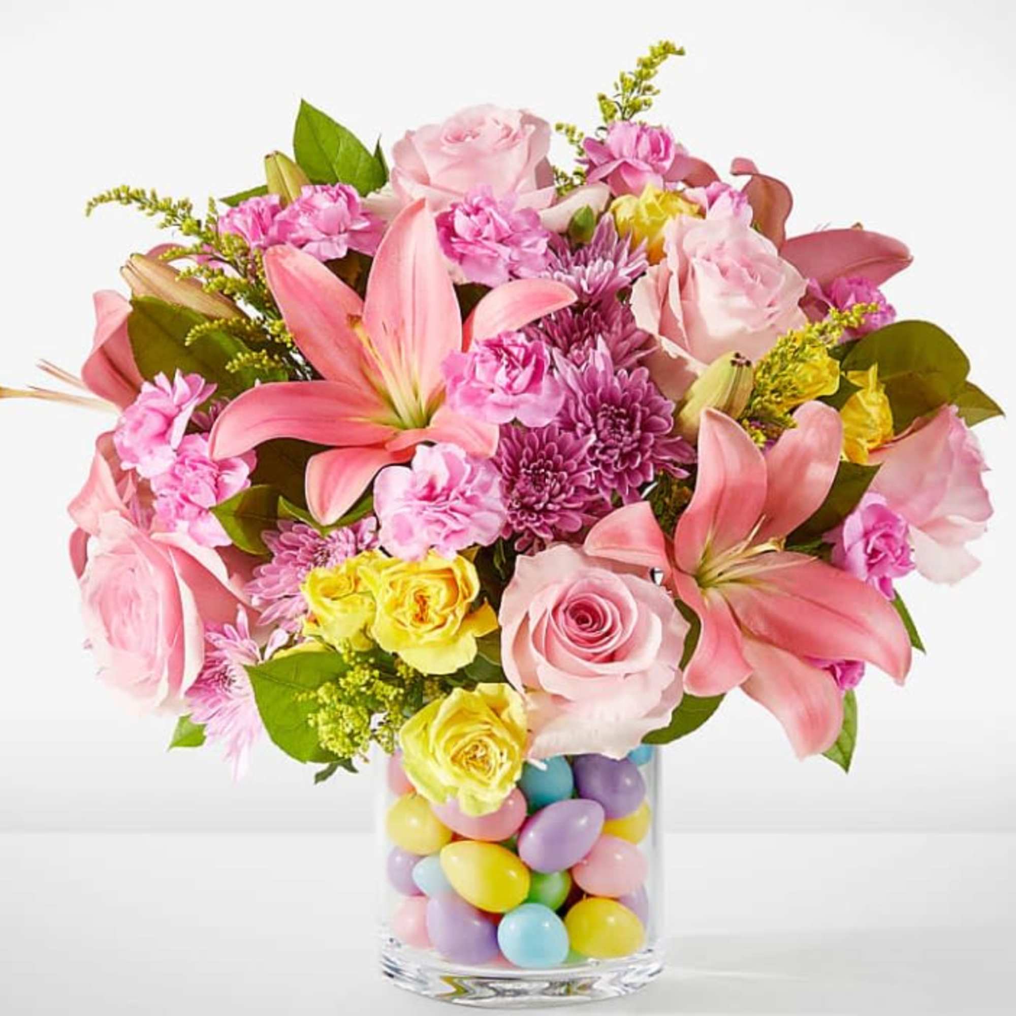 The hunt is over for the perfect Easter bouquet. This joyful explosion