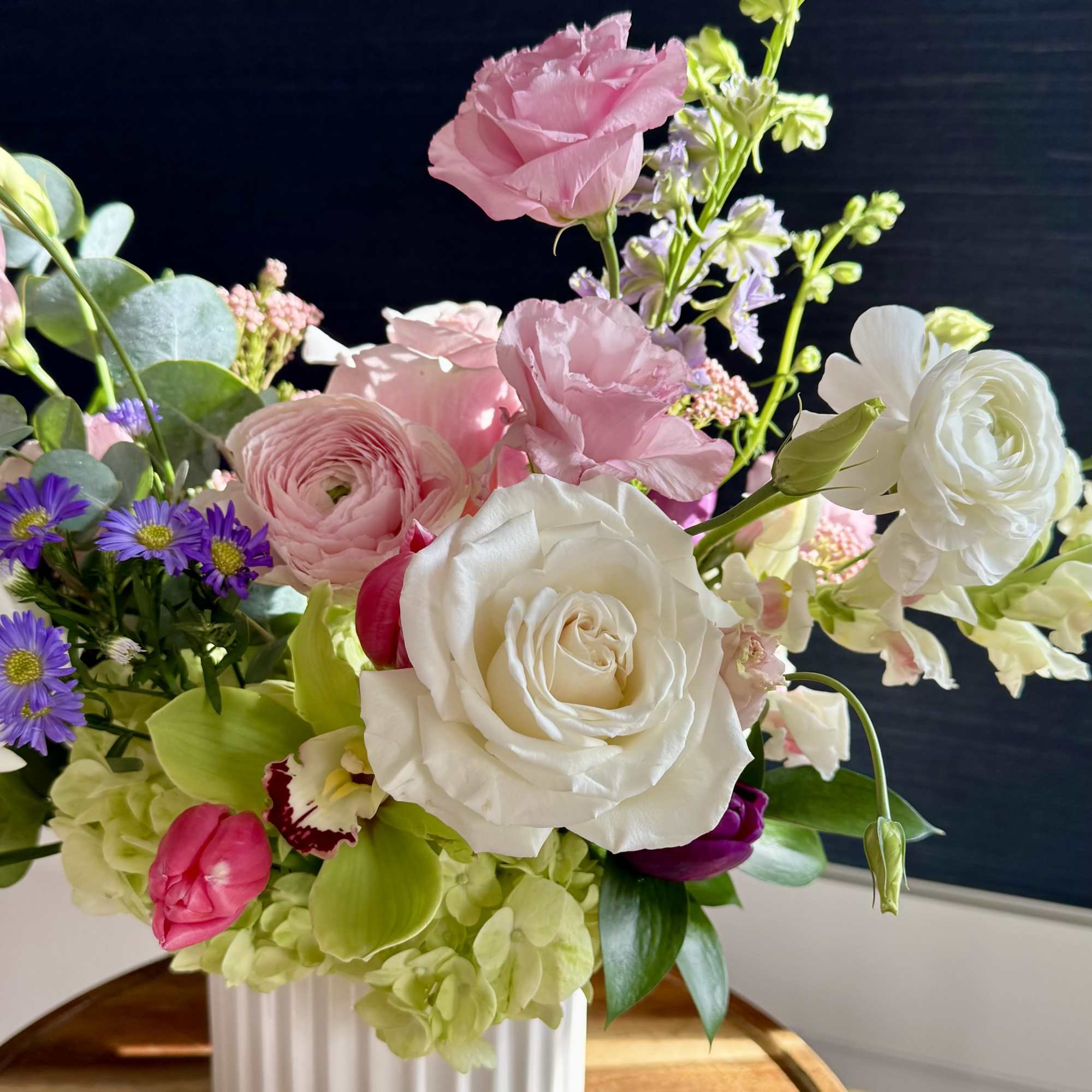 A beautiful and colorful spring mix of premium  mixed flowers. Perfect
