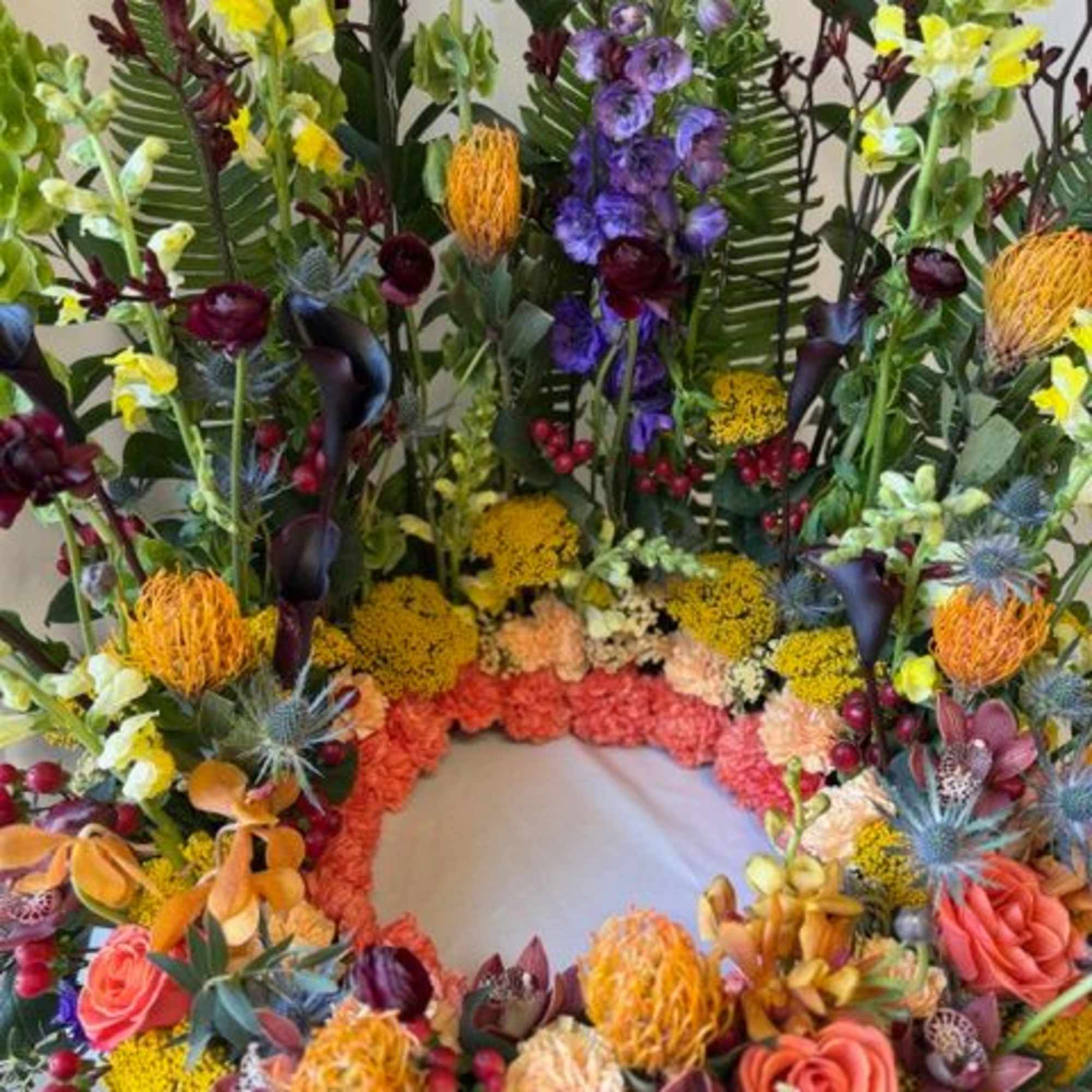 Please call, email, or come in-store to discuss sizing for the wreath.