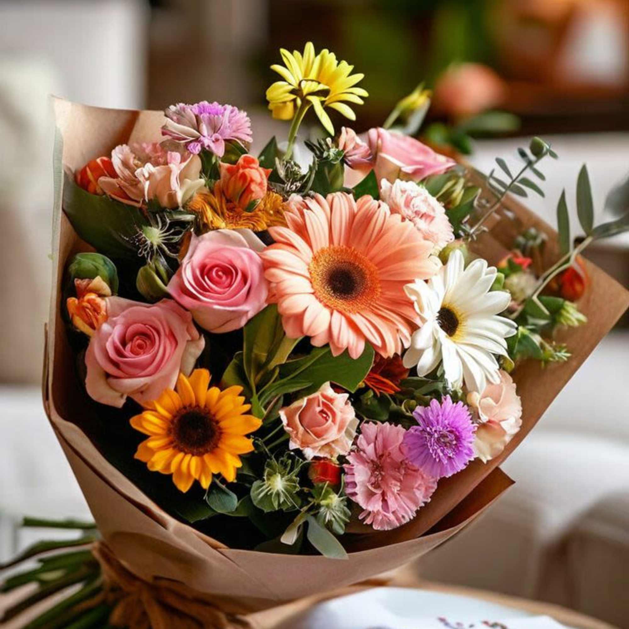 Indulge in a flower-inspired softcover fiction novel paired with a stunning large