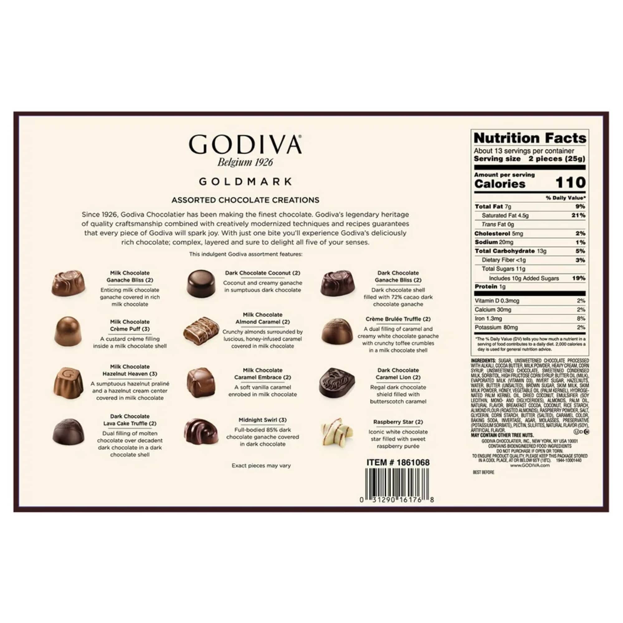 Delight in the elegance of the Godiva Assorted Chocolate Creations &ndash; Spring