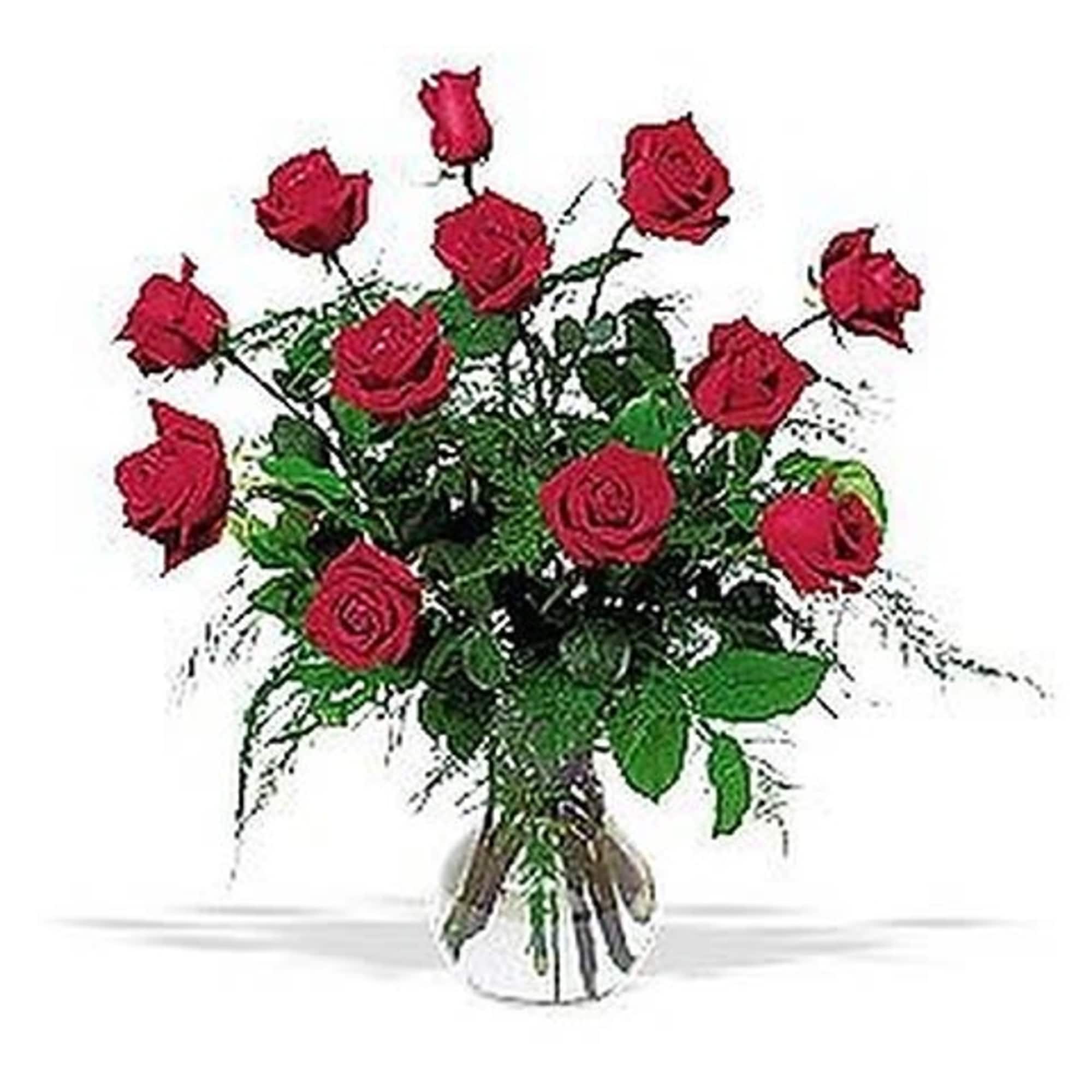 For classic romance, a dozen red roses is always the perfect choice.
