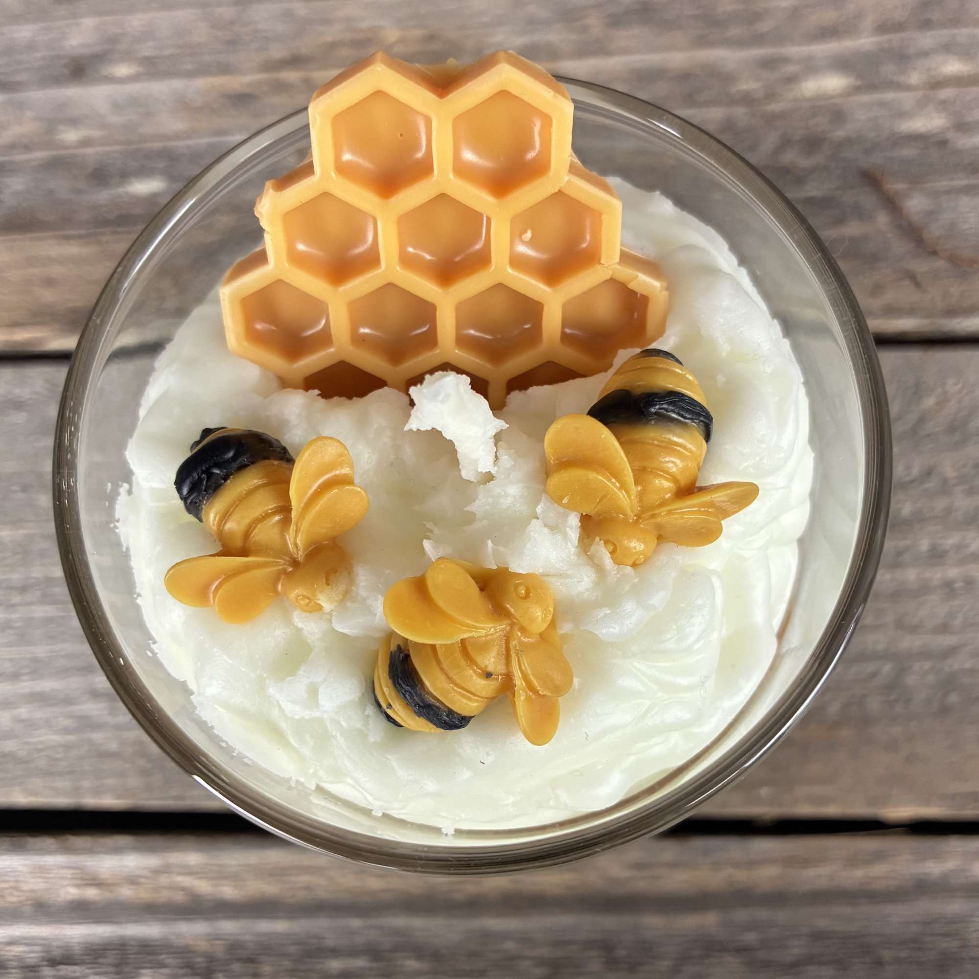 This hand made candle, exclusively sold at Renee's of Ridgefield, features notes