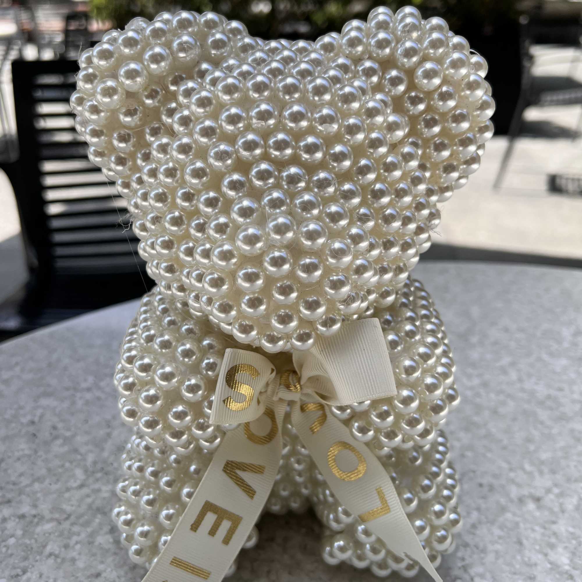 The pear luxuriously Beautiful bear made all from pears. size 10"' 