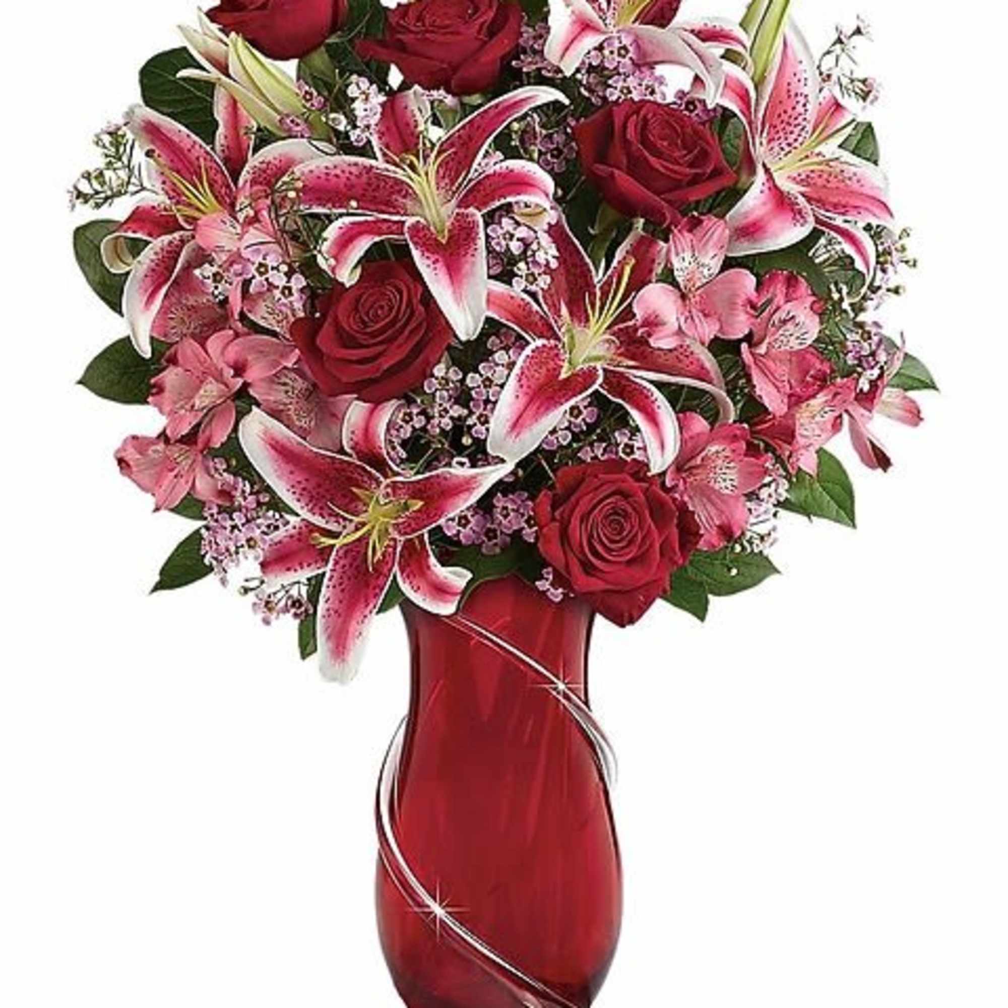 Wrap her in love with this dramatic display of affection! Inspired by