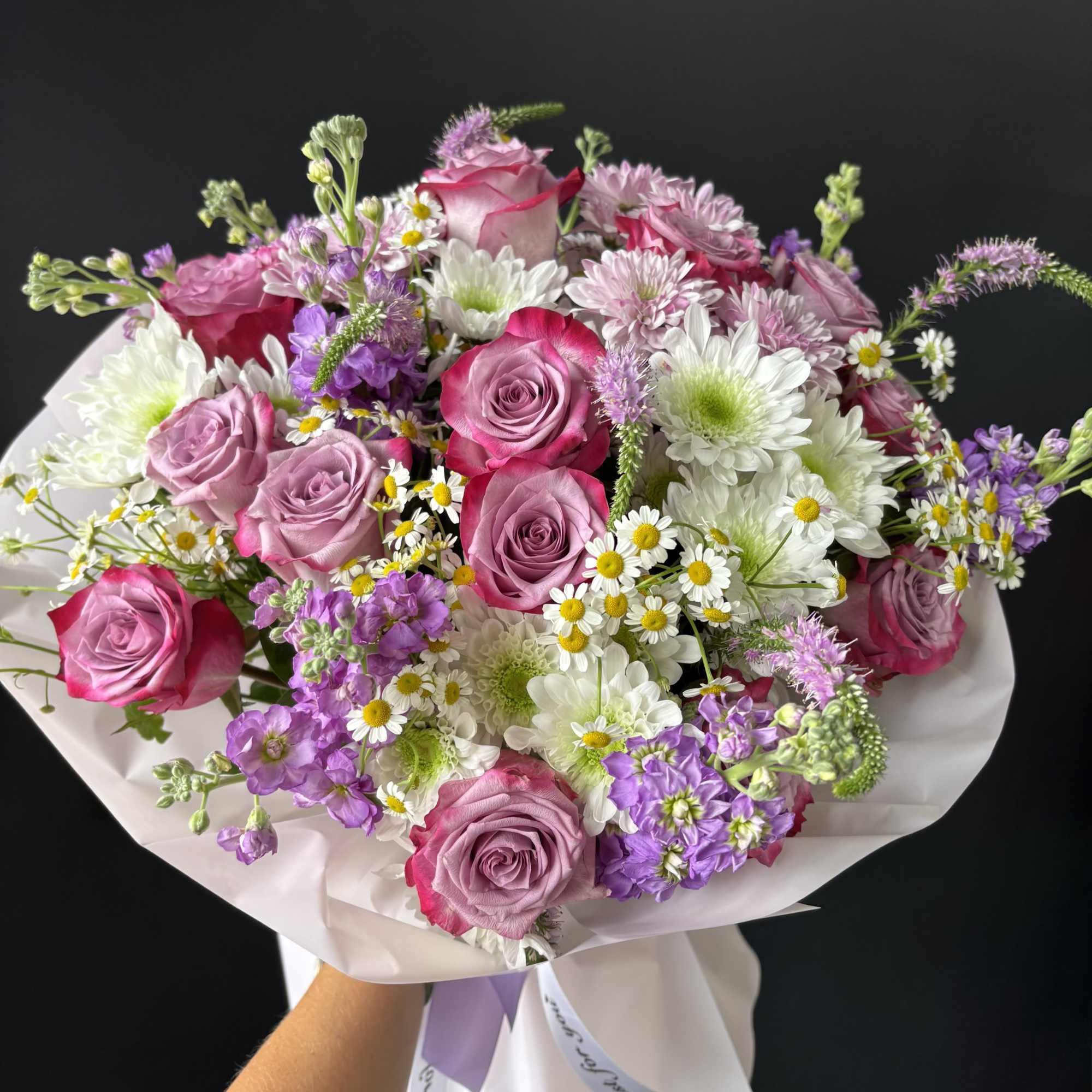 Lavender Blush Harmony is a soft, garden-inspired bouquet designed in a refined