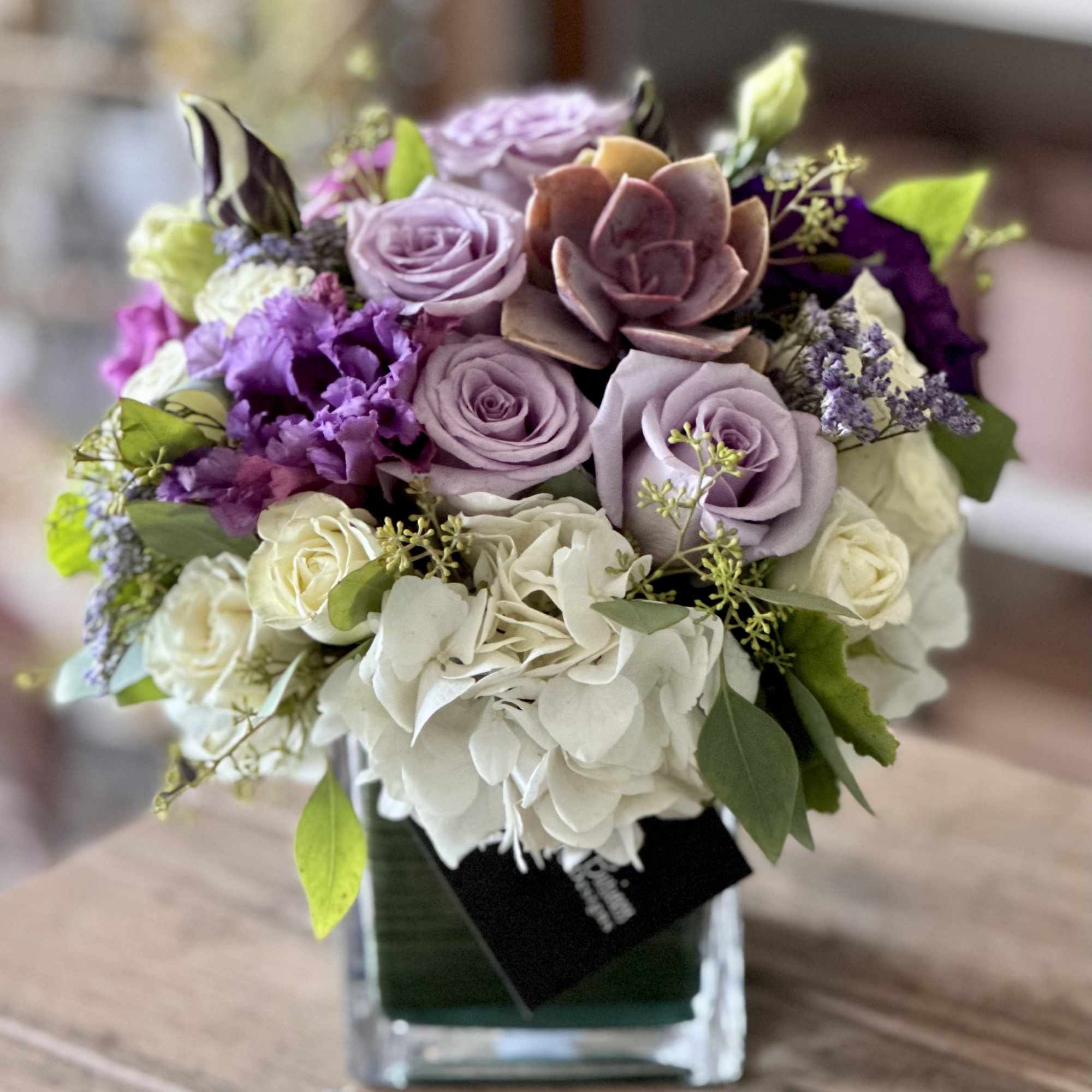 4X4 glass cube arrangement.  Introduce someone special to the timeless beauty