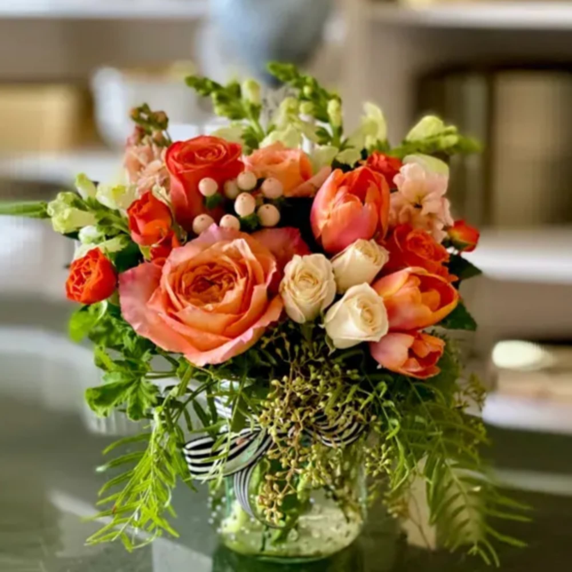 Melina Arrangement by My Blooming Business  

Add a splash of vibrant