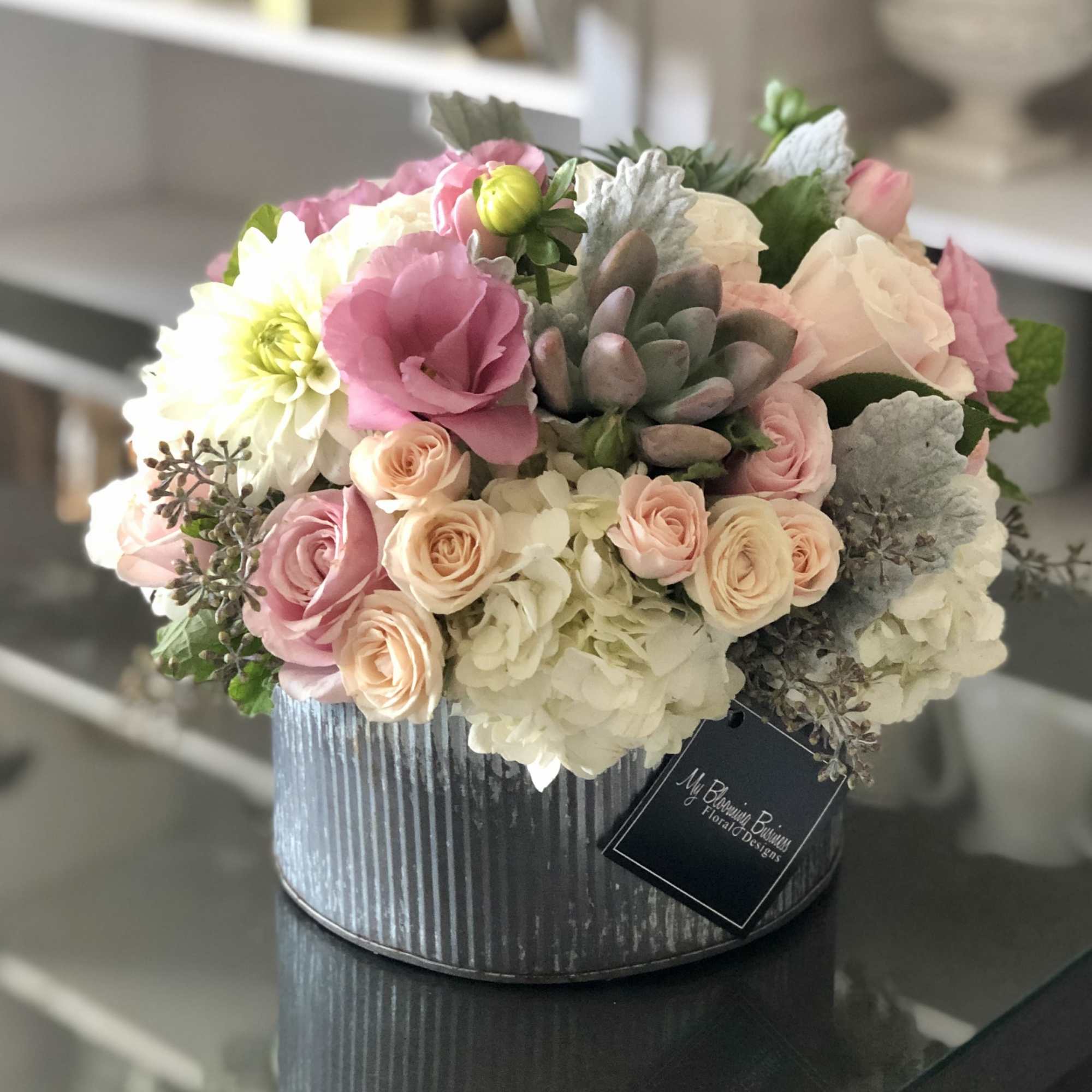 Vintage Charm Arrangement by My Blooming Business

Timeless elegance meets rustic beauty in