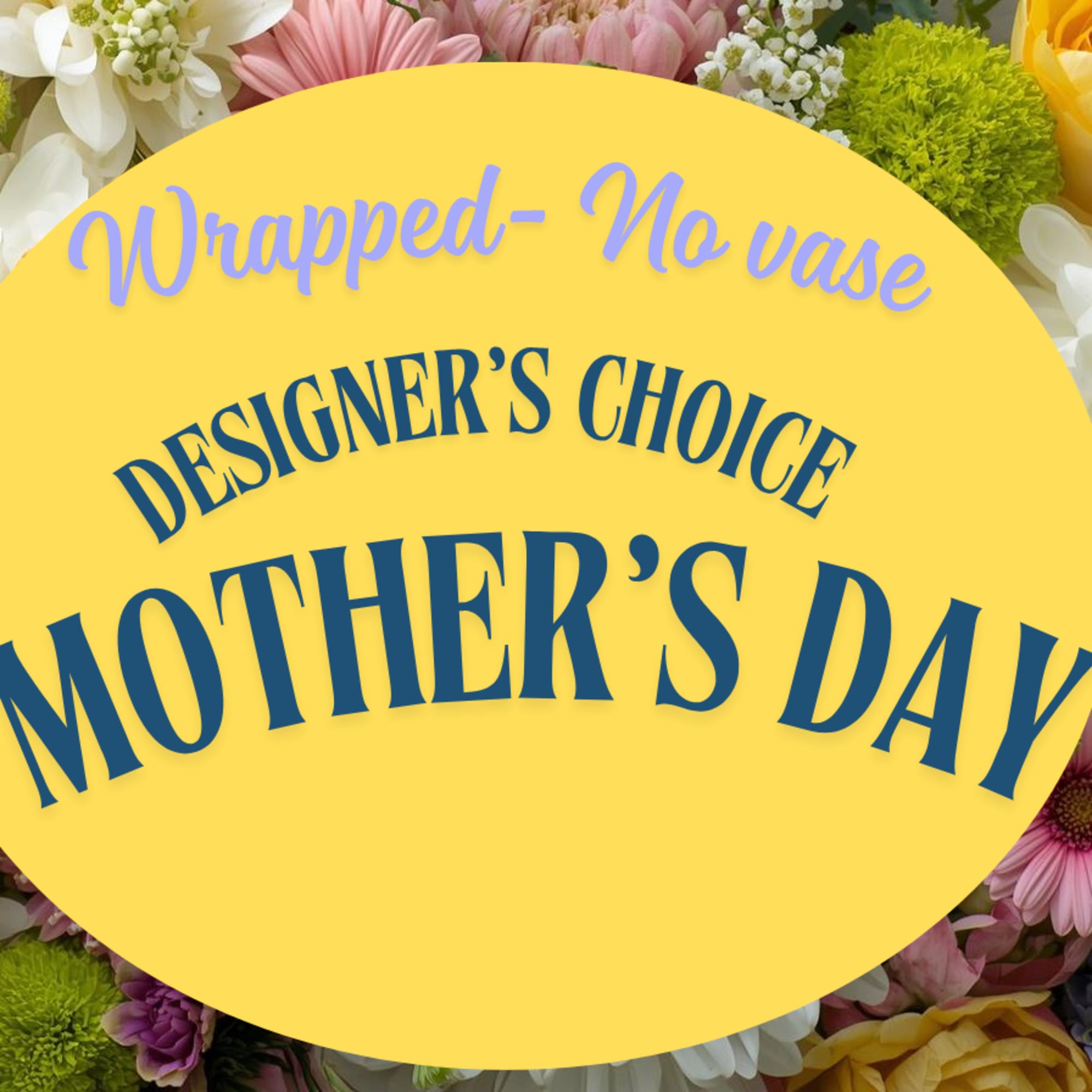 This wrapped Designer&rsquo;s Choice bouquet is a fresh, uplifting mix of spring