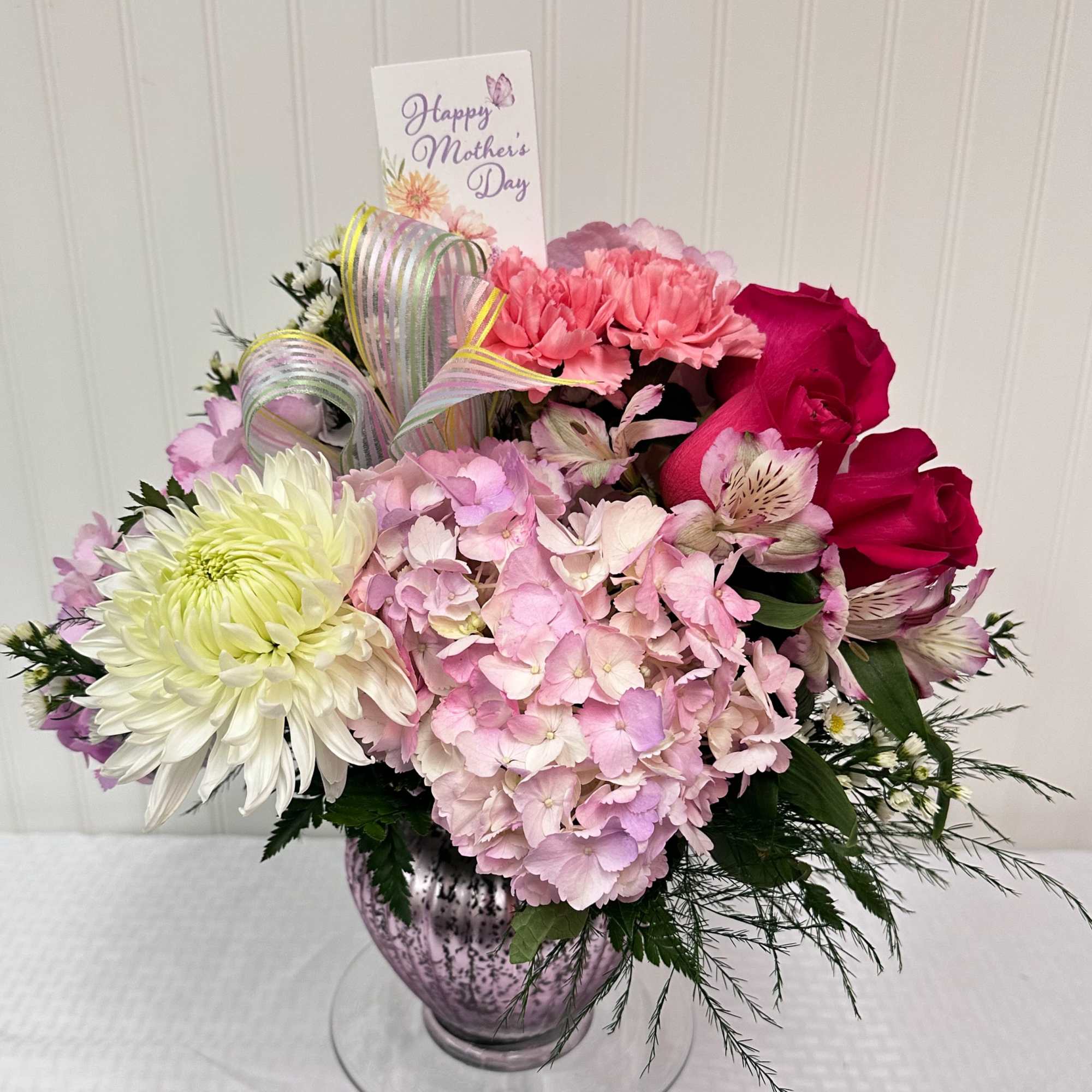 The Jo is a classic look for Mother's Day. Arranged in a