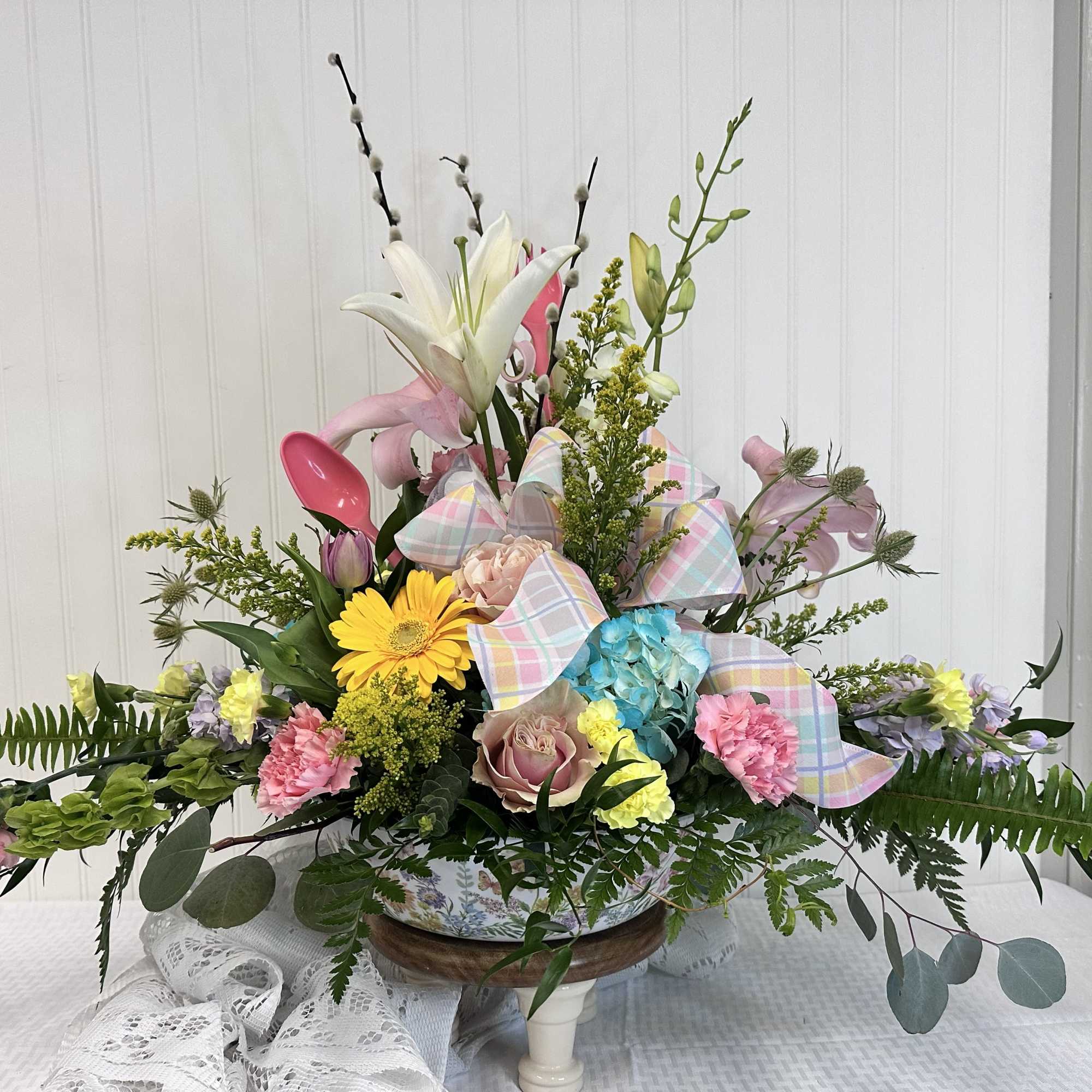 The Kim not only is a stunning Mother's Day arrangement, but is