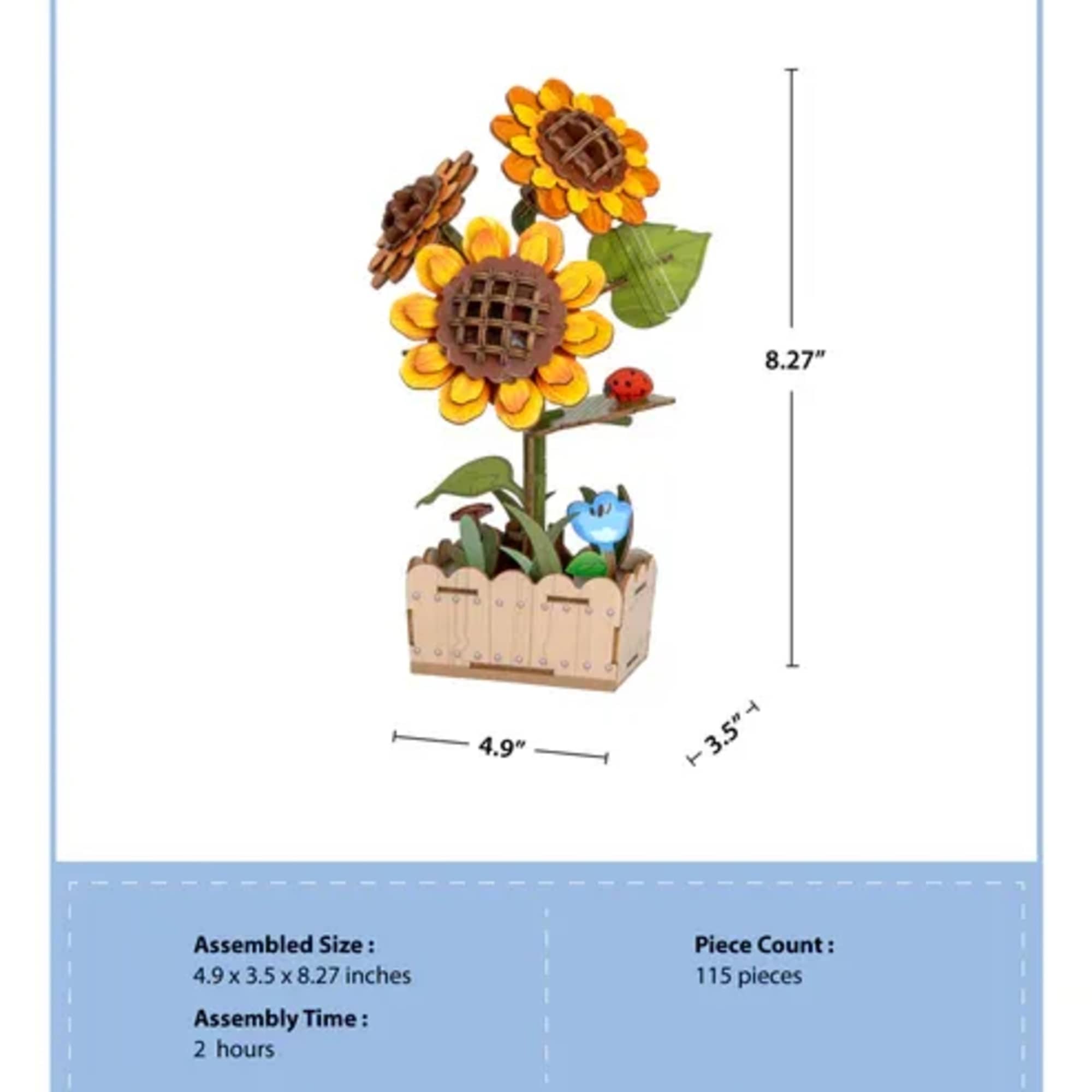 Build a bright sunflower set in full bloom with this easy-to-assemble DIY