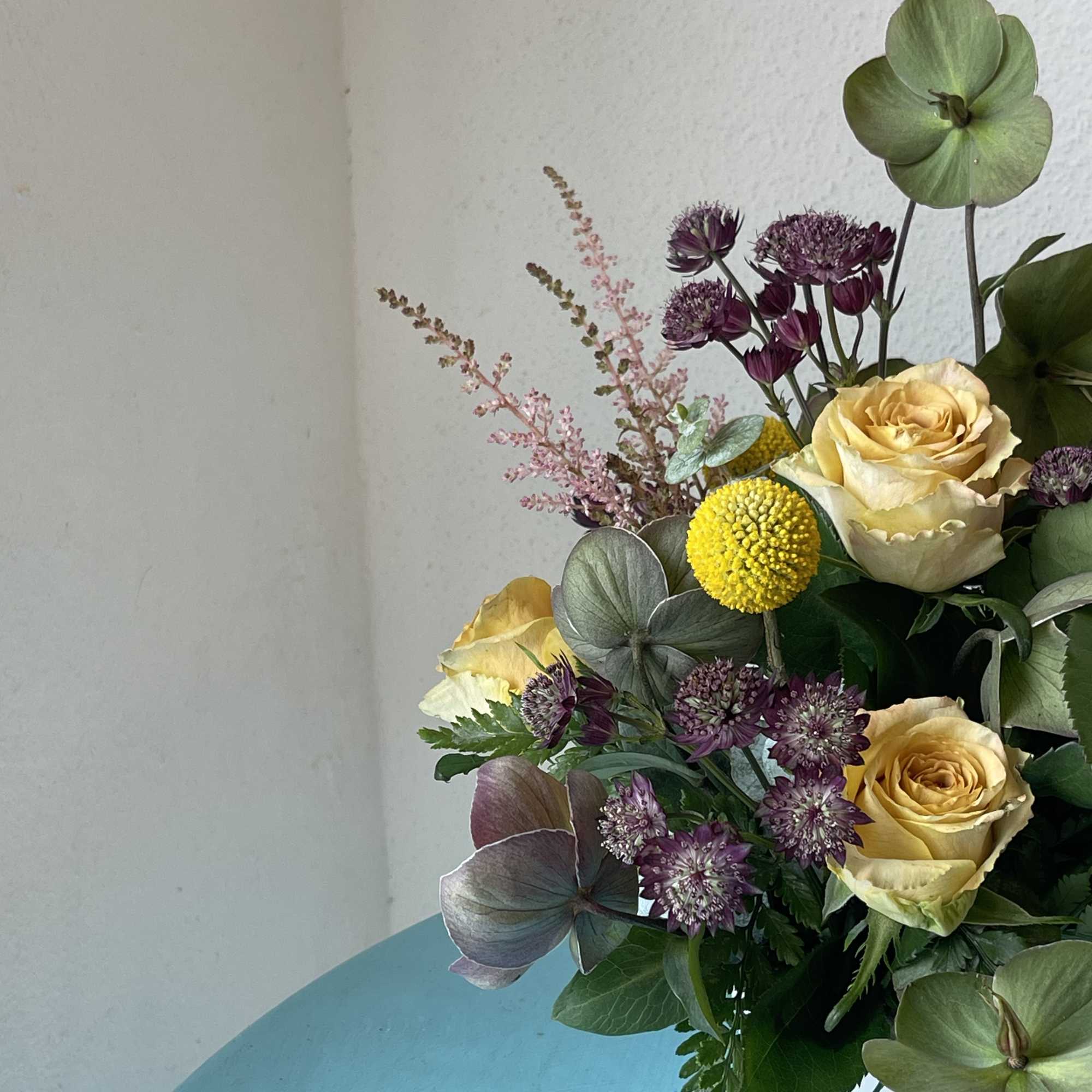 This coffee time  inspired arrangement  is A nice mix 