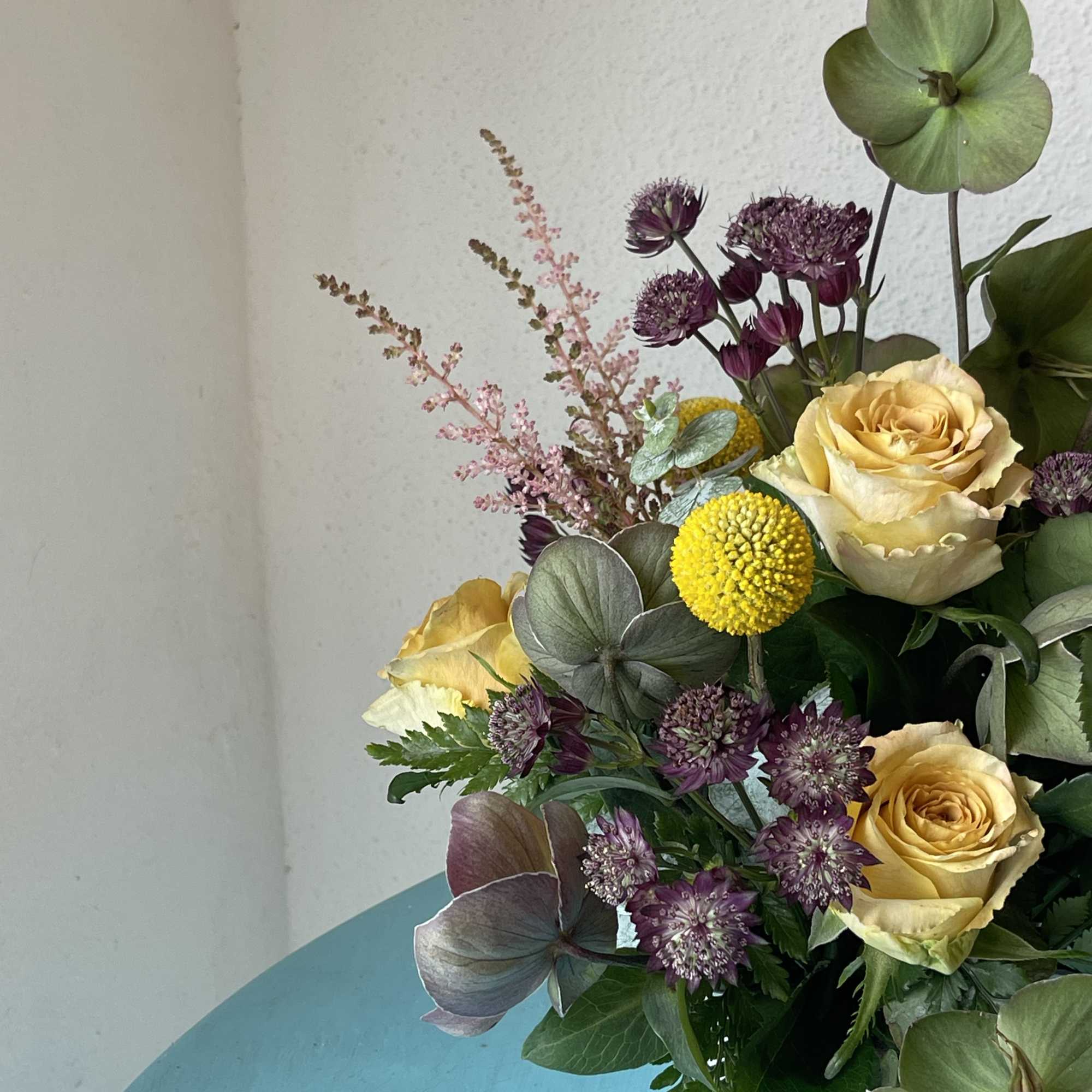 This coffee time  inspired arrangement  is A nice mix 