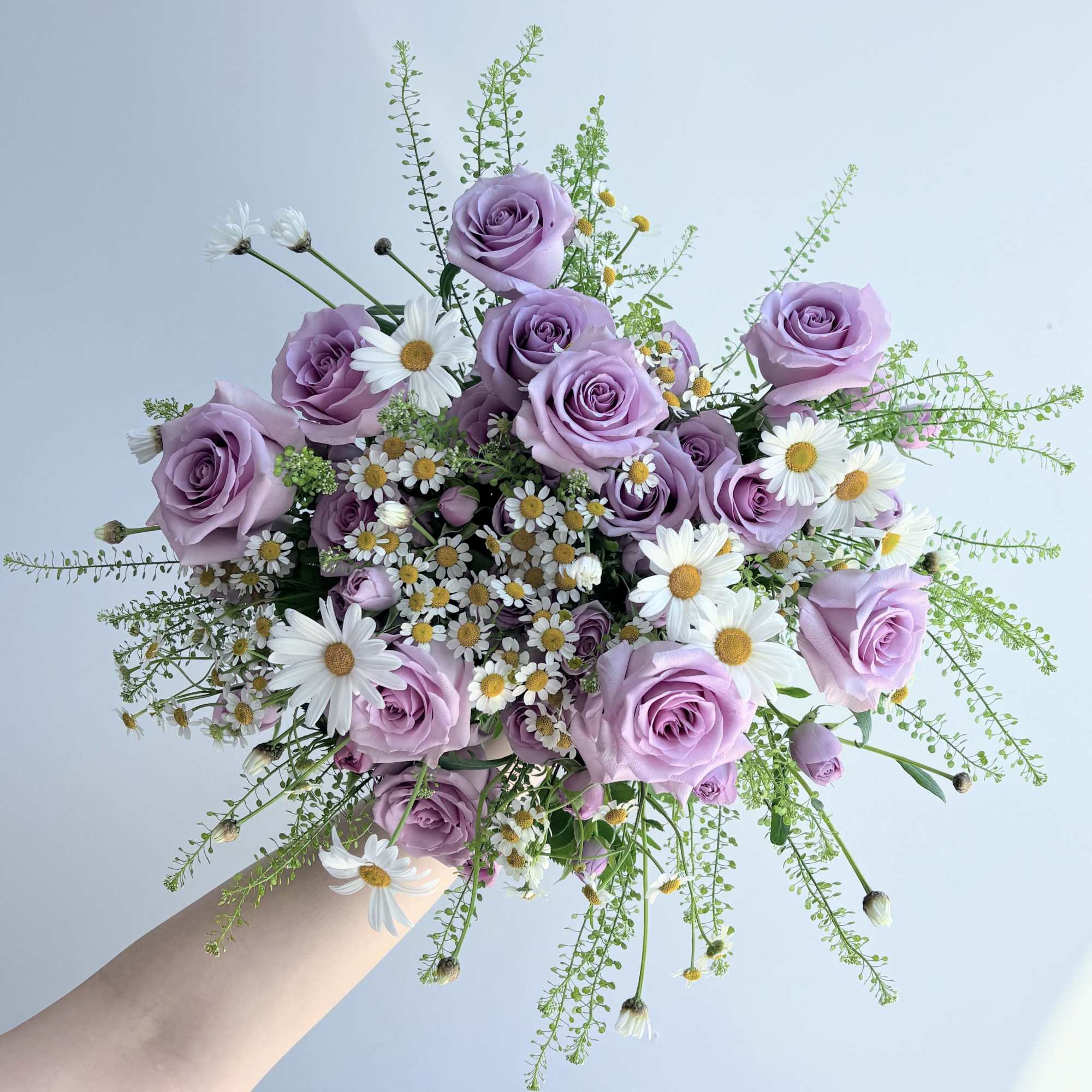 A flirty take on the standard rose bouquet.

*Vase not included