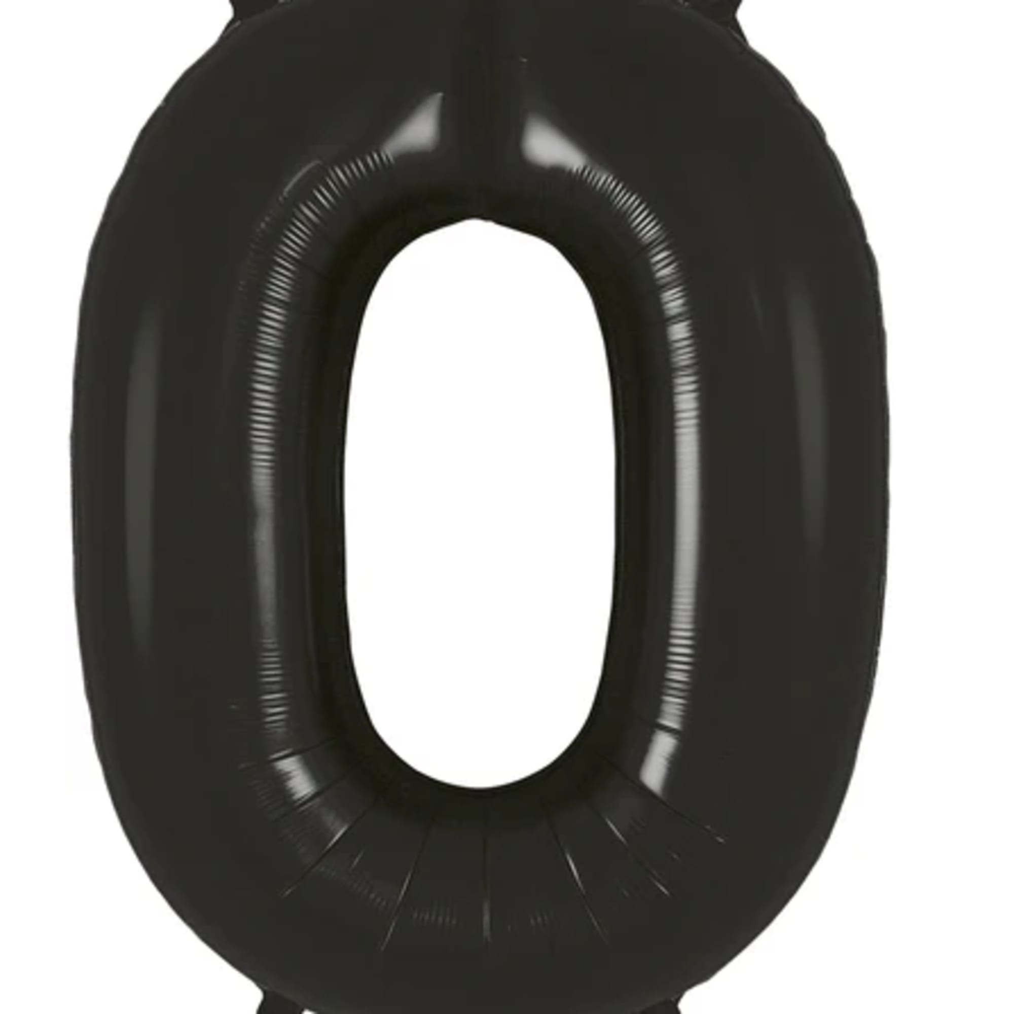 Black number 0 balloon on a white background