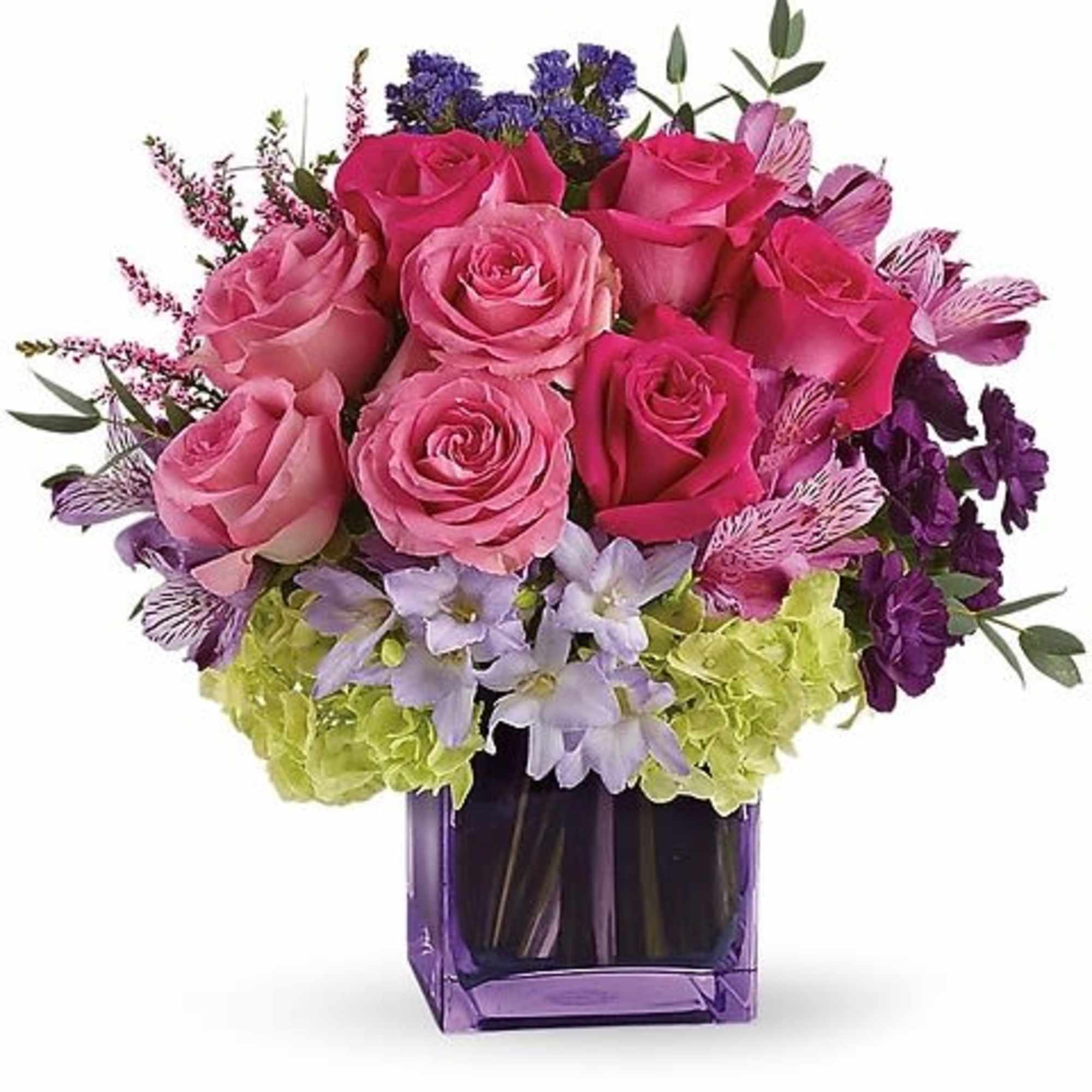 This exquisite mix of feminine blooms is like a breath of fresh