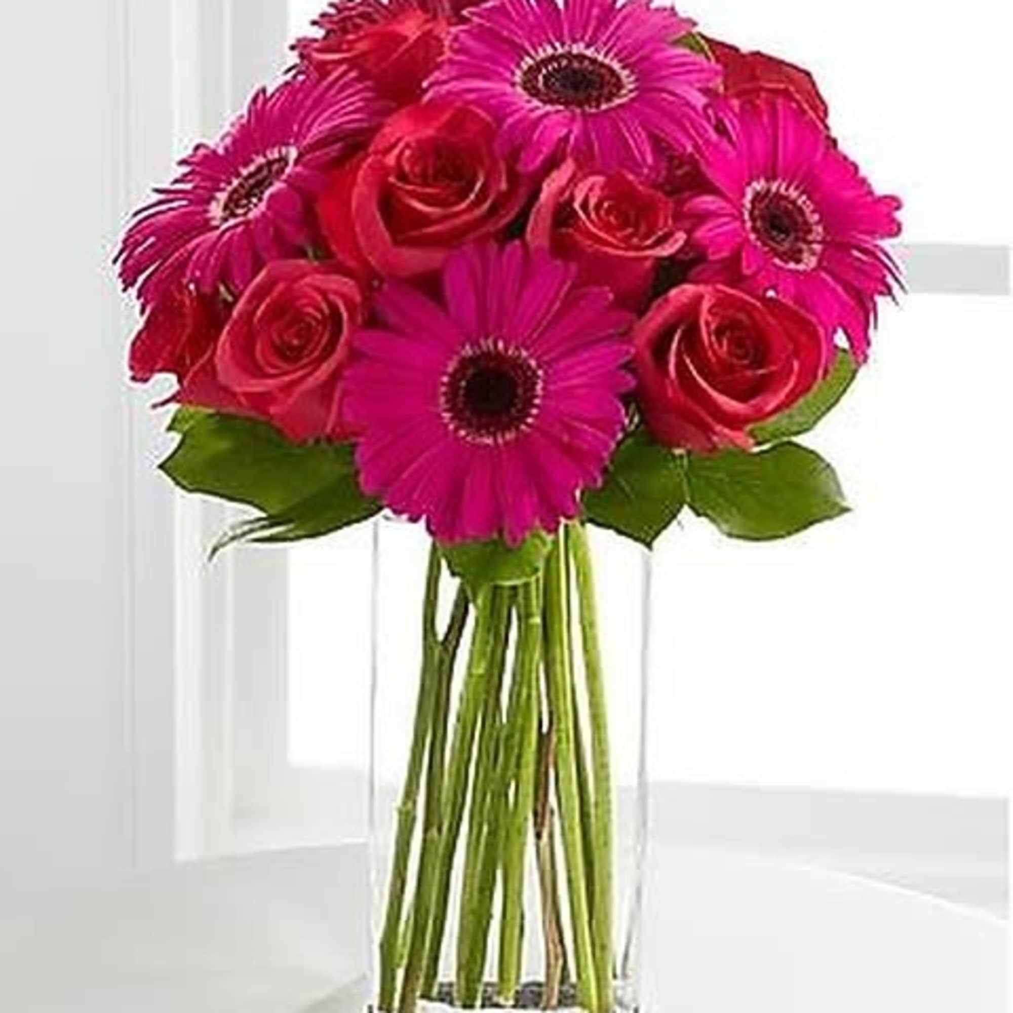 Hot Pink Love Bouquet by FTD is a bright explosion of color