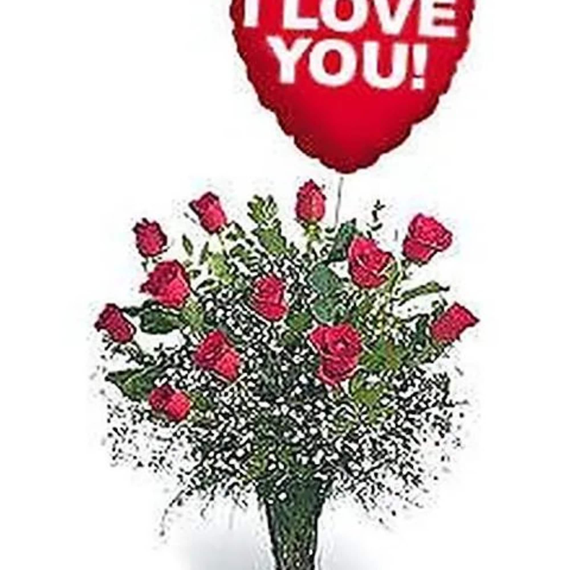 For classic romance, a dozen red roses and an "I Love You"