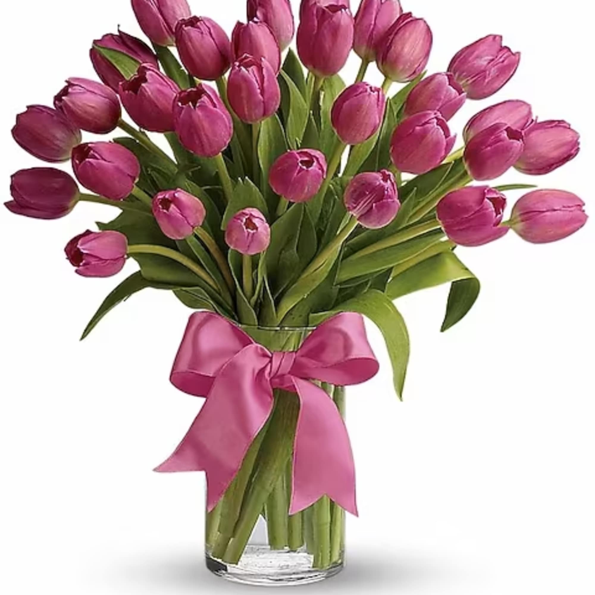 Beautiful and "simply said" light pink tulips are a hip way to