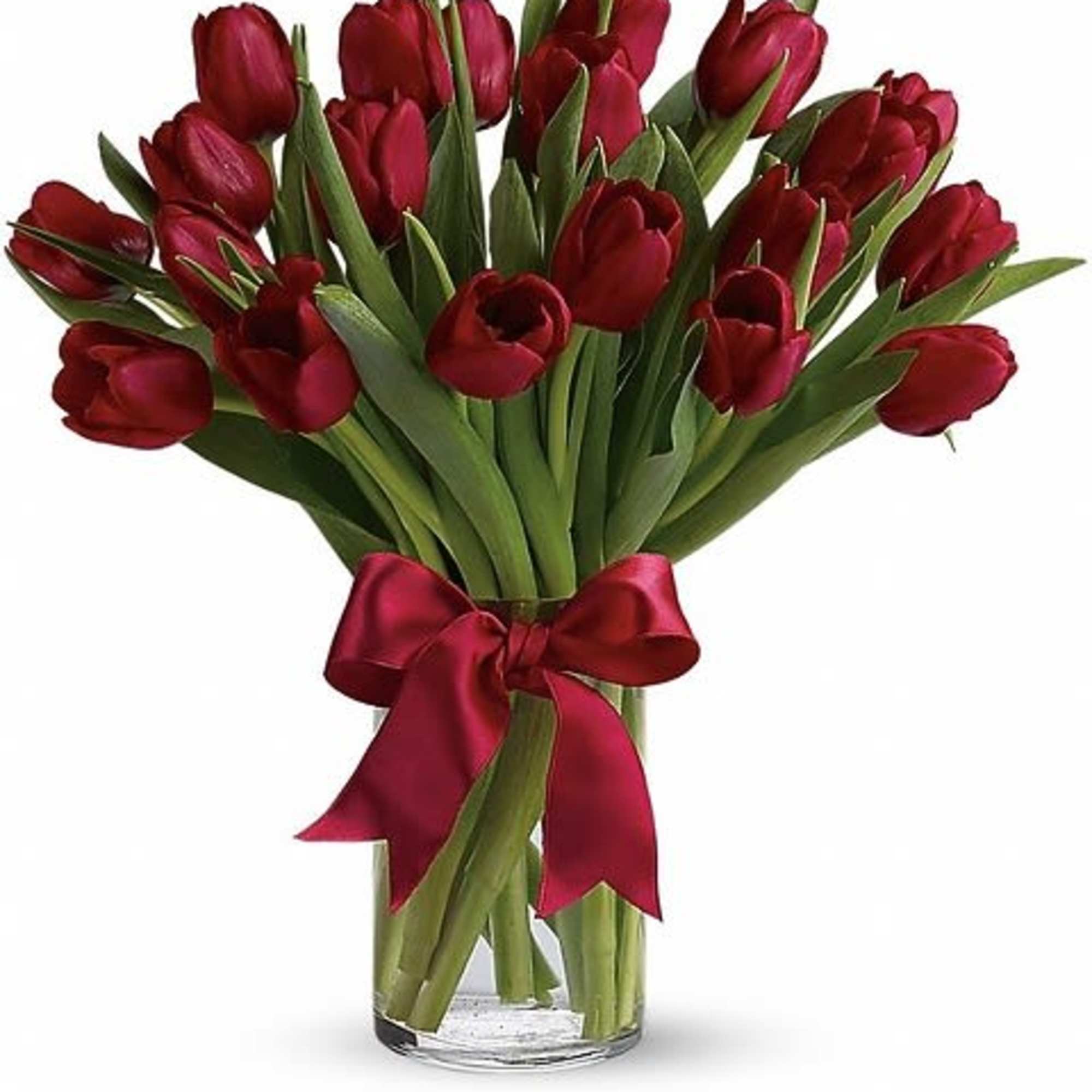 Beautiful and "simply said" red tulips are a hip way to show