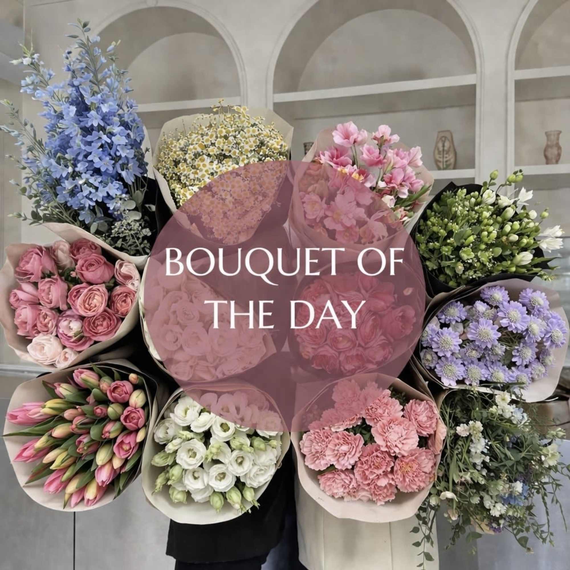 Each day brings a new surprise&mdash;our wrapped bouquets are created fresh with