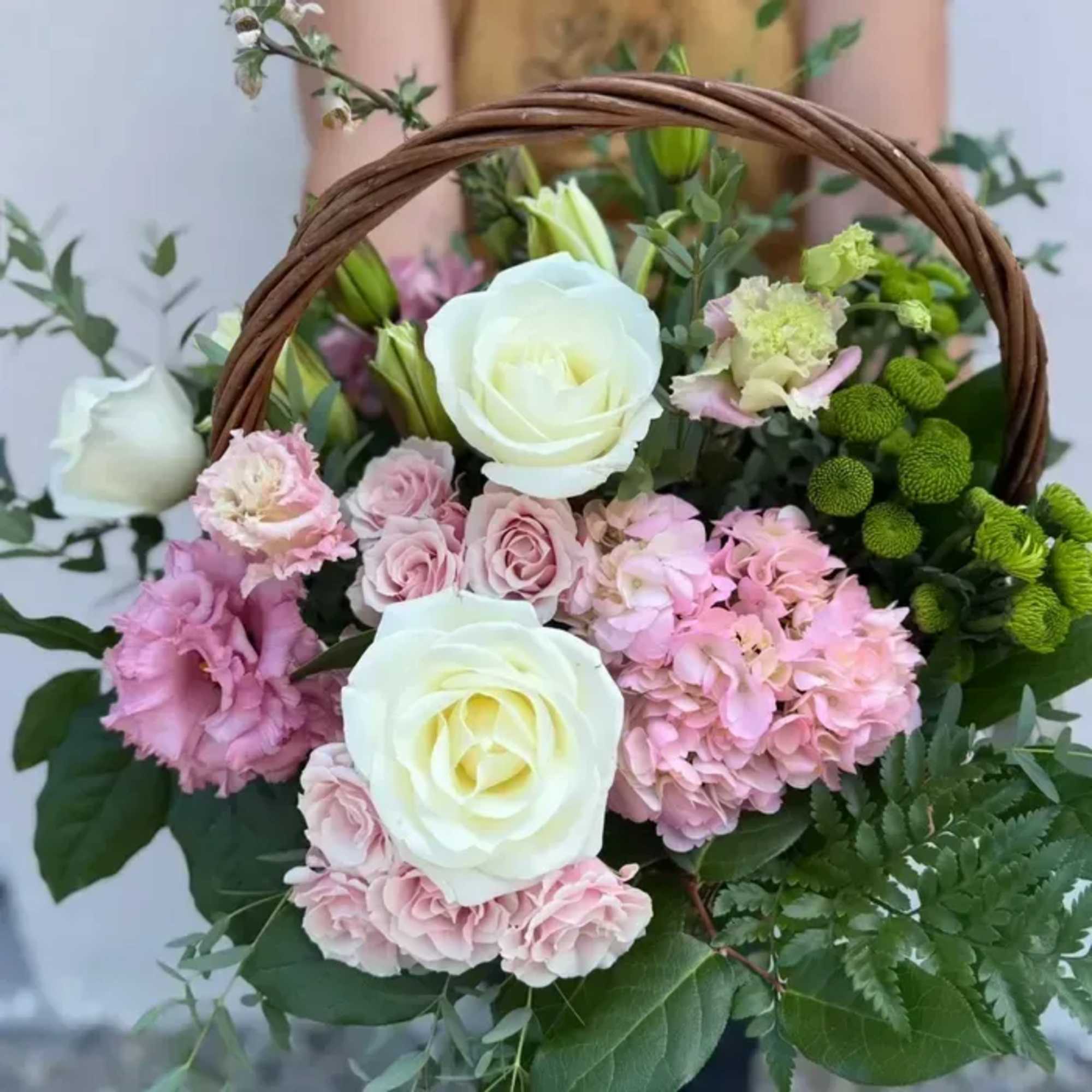 Surprise your loved ones with The Brambled, a rustic flower basket bursting