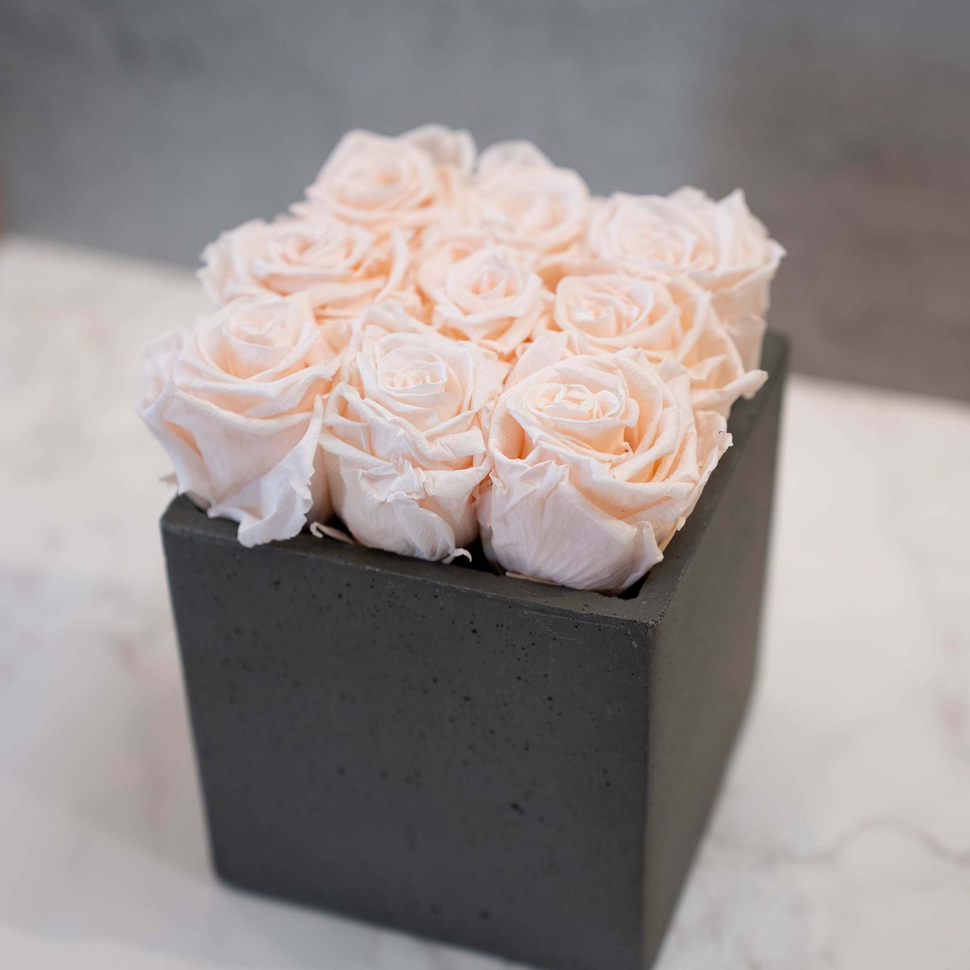 High end preserved roses, custom designed by hand in our local shop