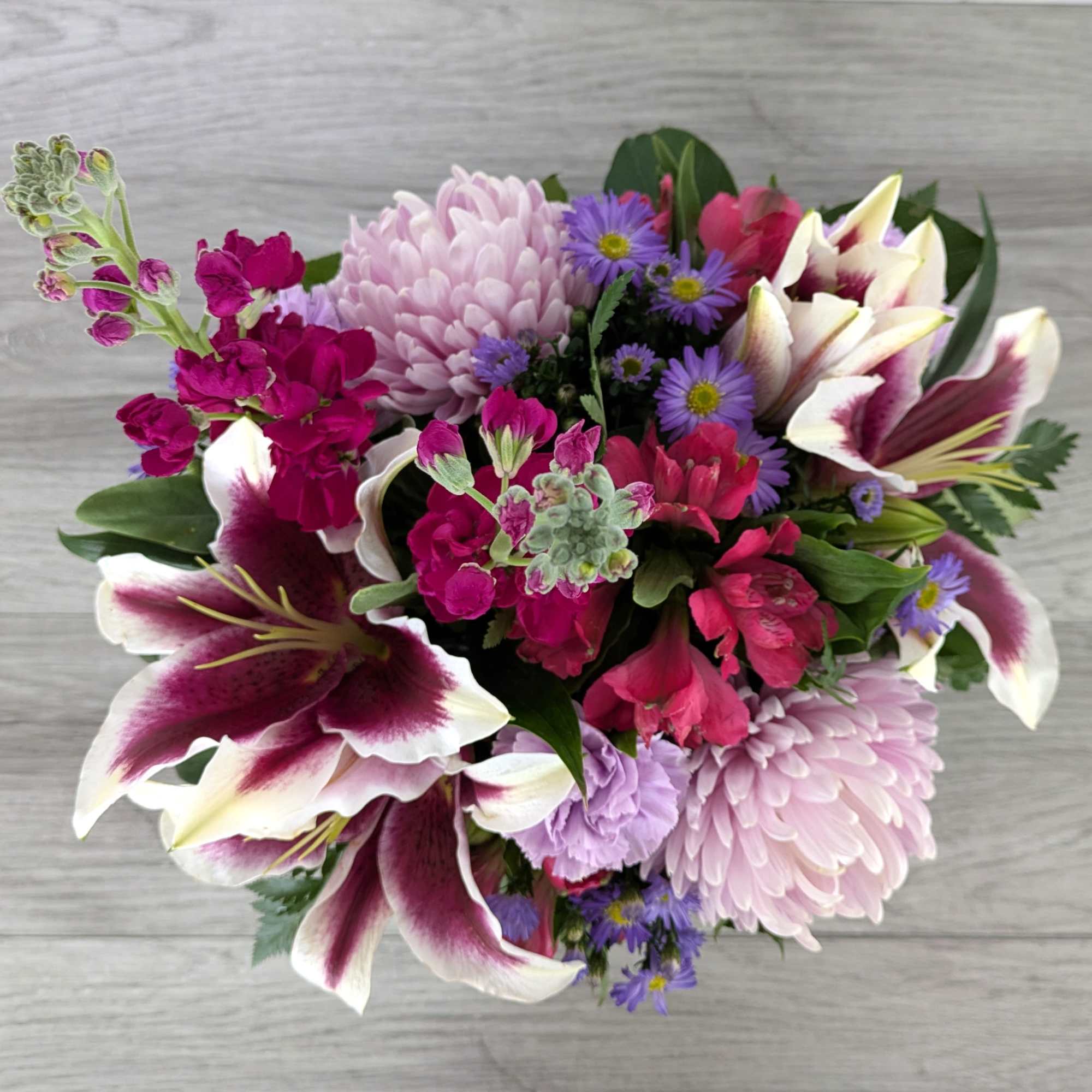 Ruby Tourmaline is A Ladybug Floral exclusive bouquet. This bouquet includes stargazer