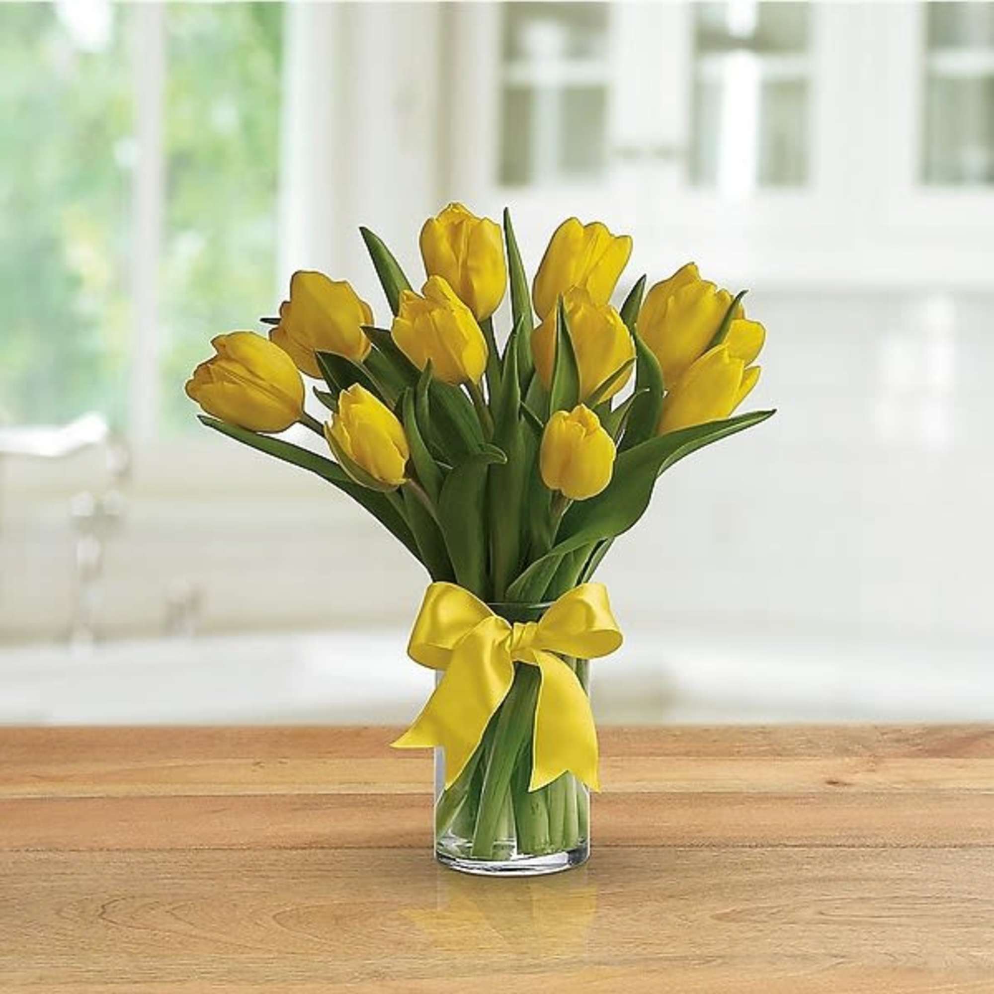 Beautiful and "simply said" yellow tulips are a hip way to show