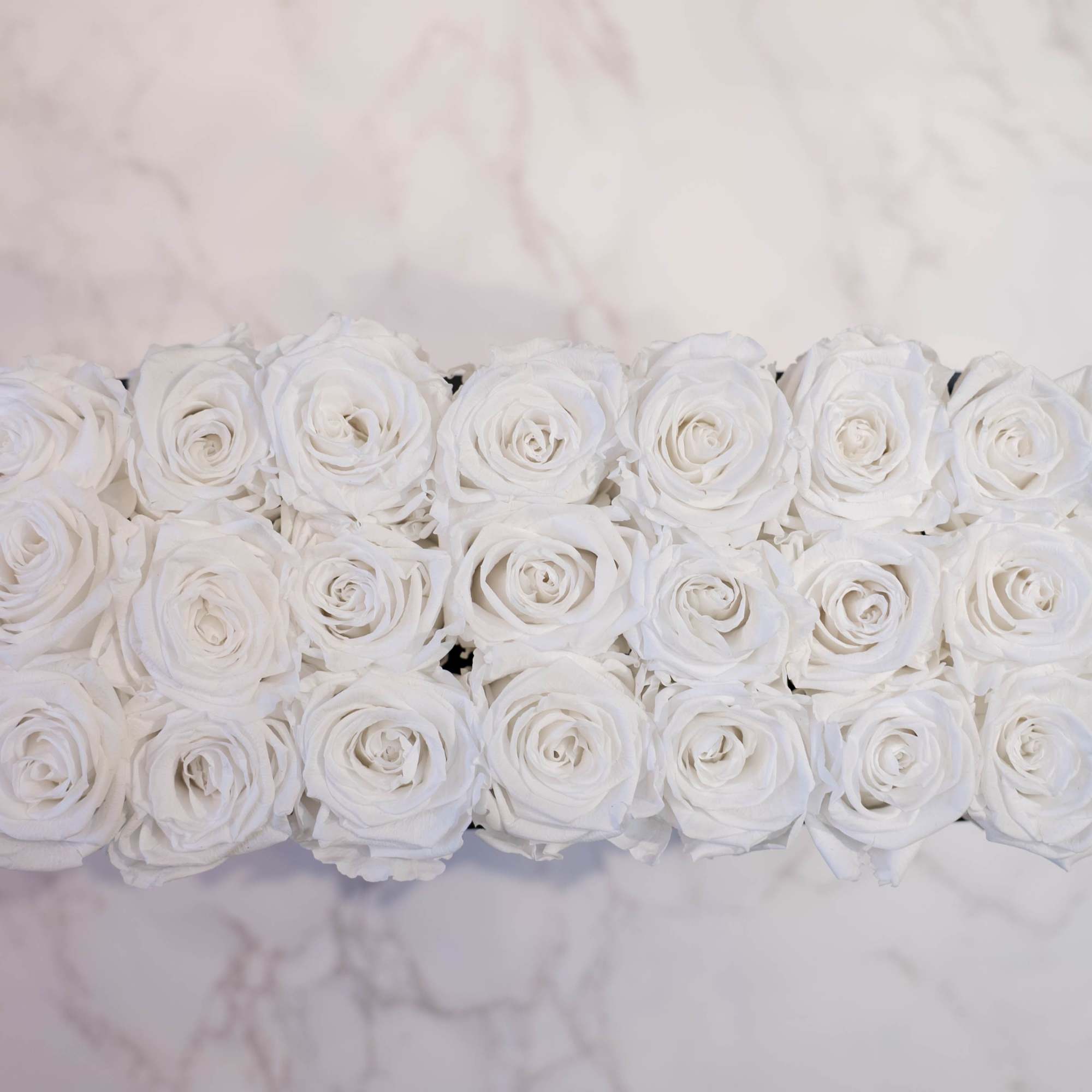 High end preserved roses, custom designed by hand in our local shop