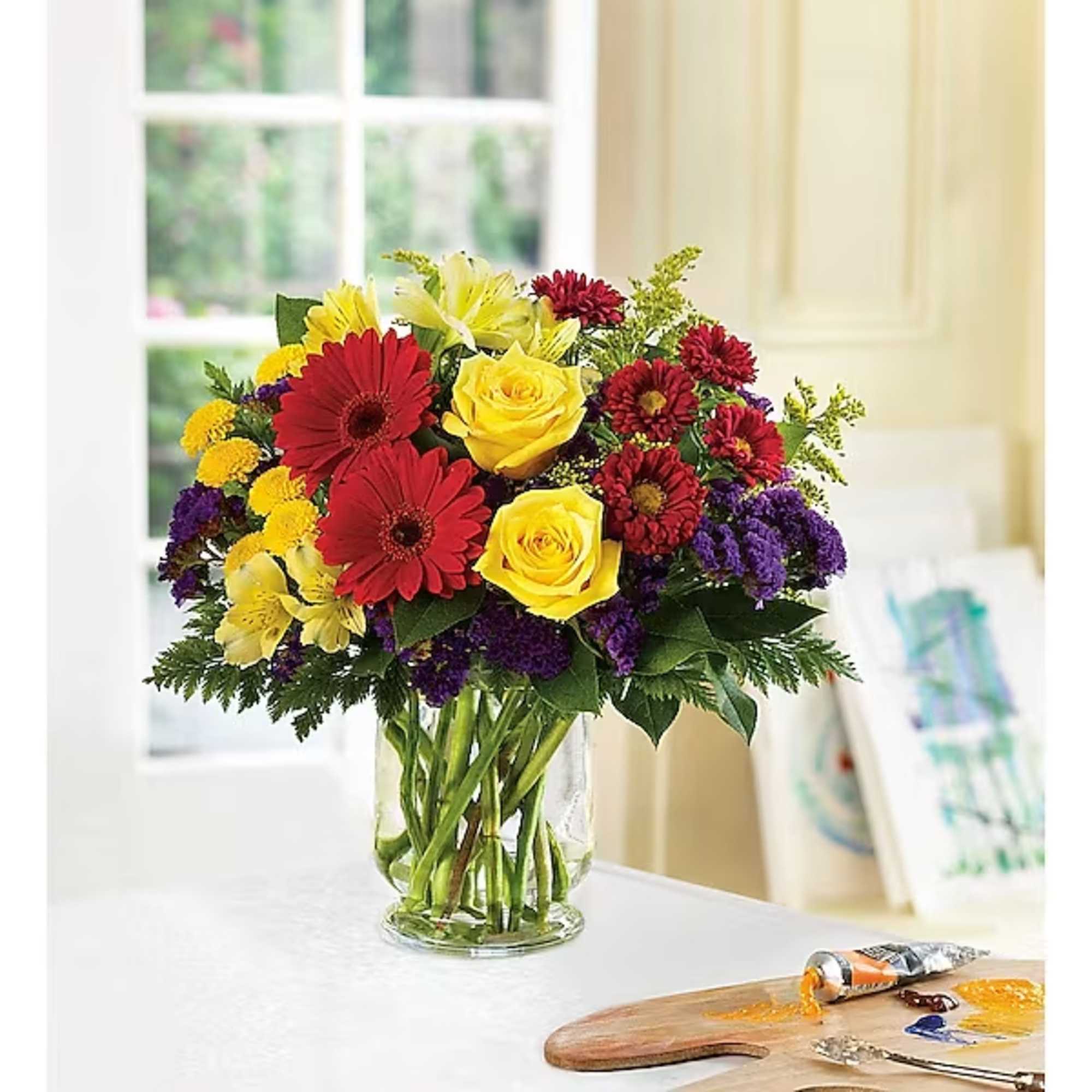 You'll want to put this colorful bouquet on your hit parade of