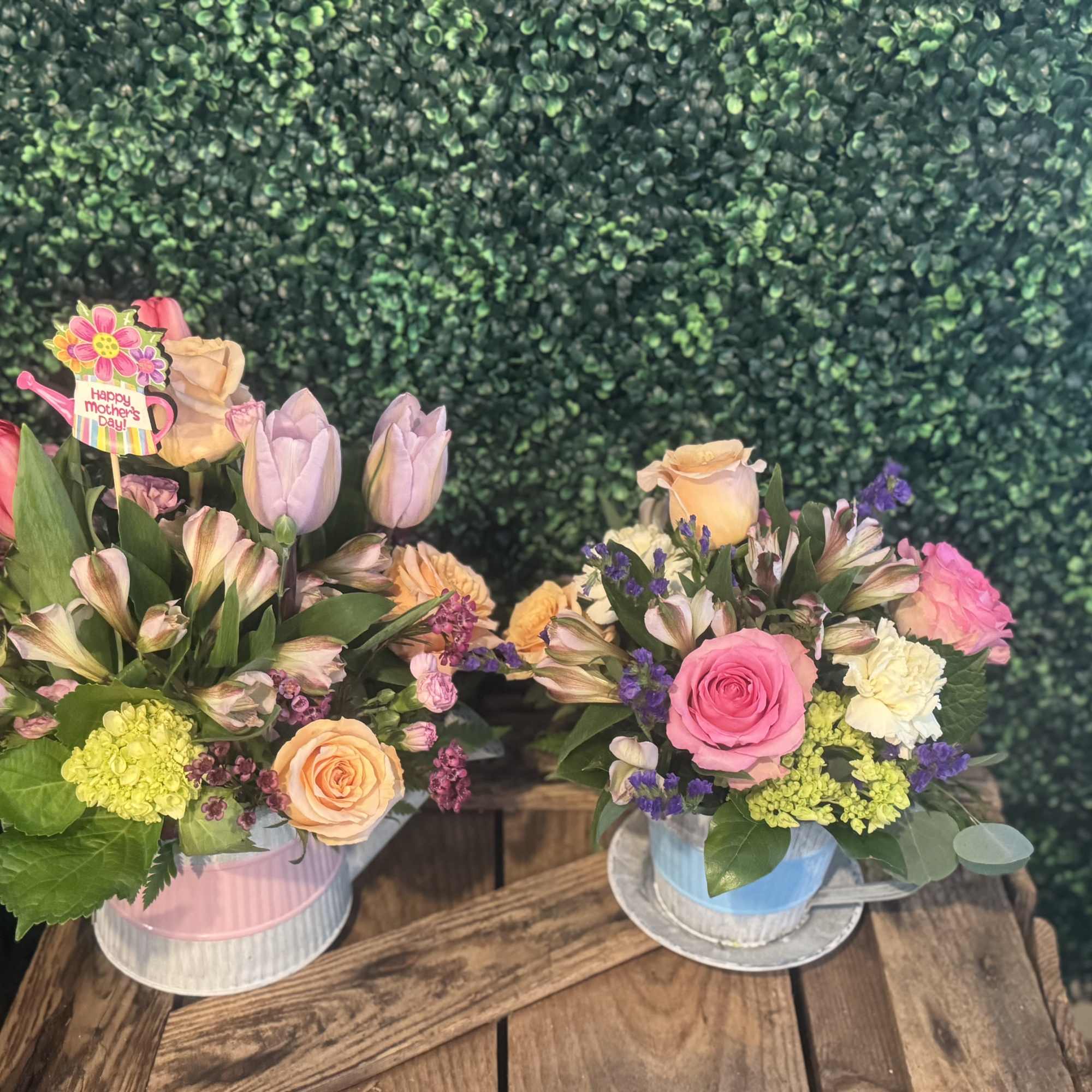 Our Mother's Day Special - The Tin Watering Can
This arrangement comes in