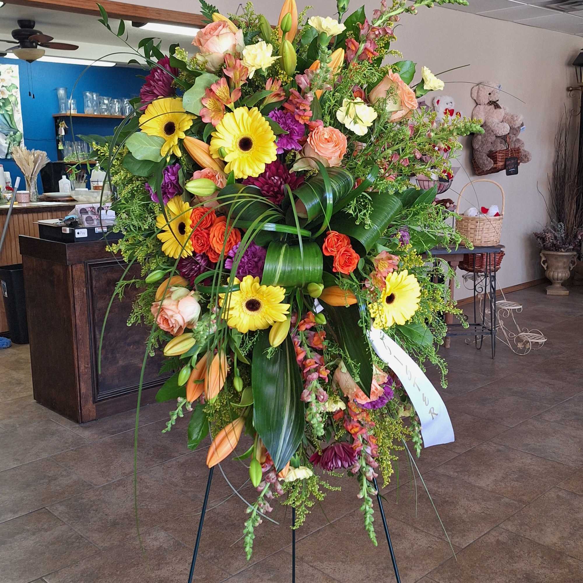 A beautiful mix of flowers that is bright and sweet for your