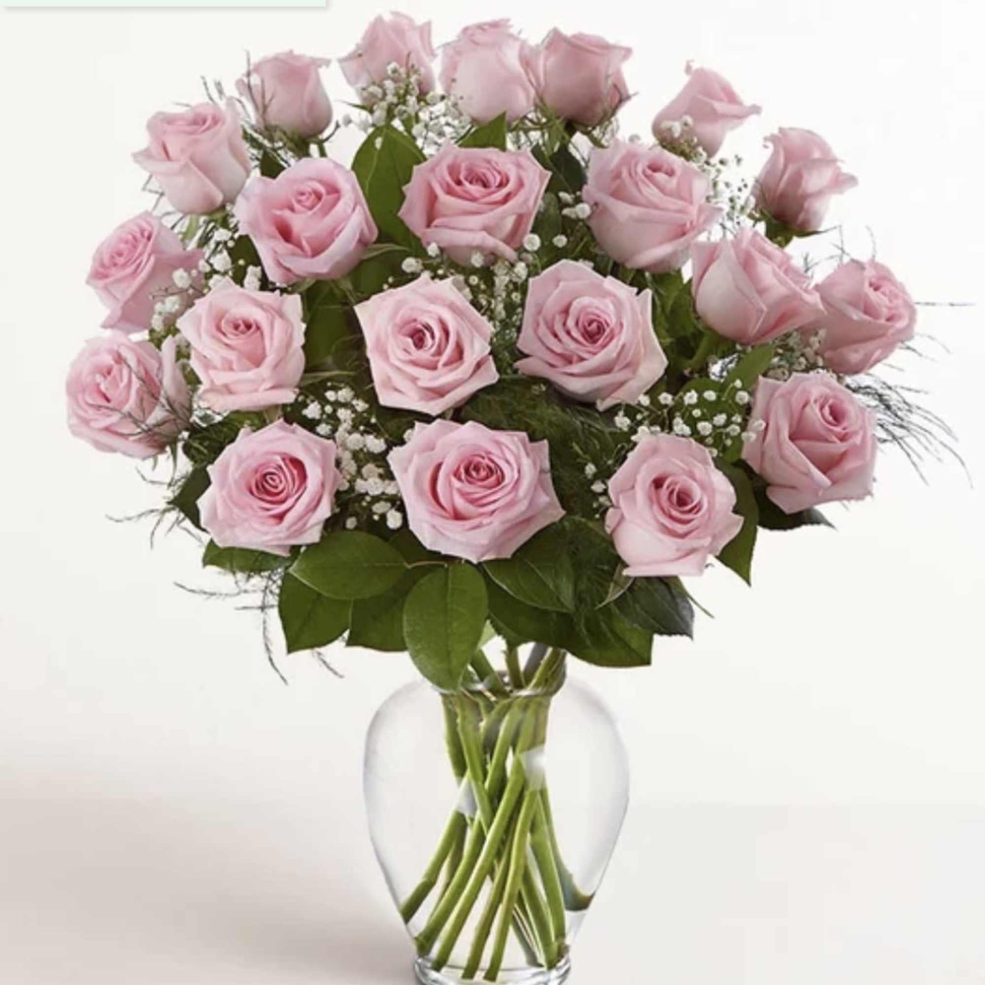 Delicate and timeless, the Blush Serenity Bouquet features 12 soft pink roses