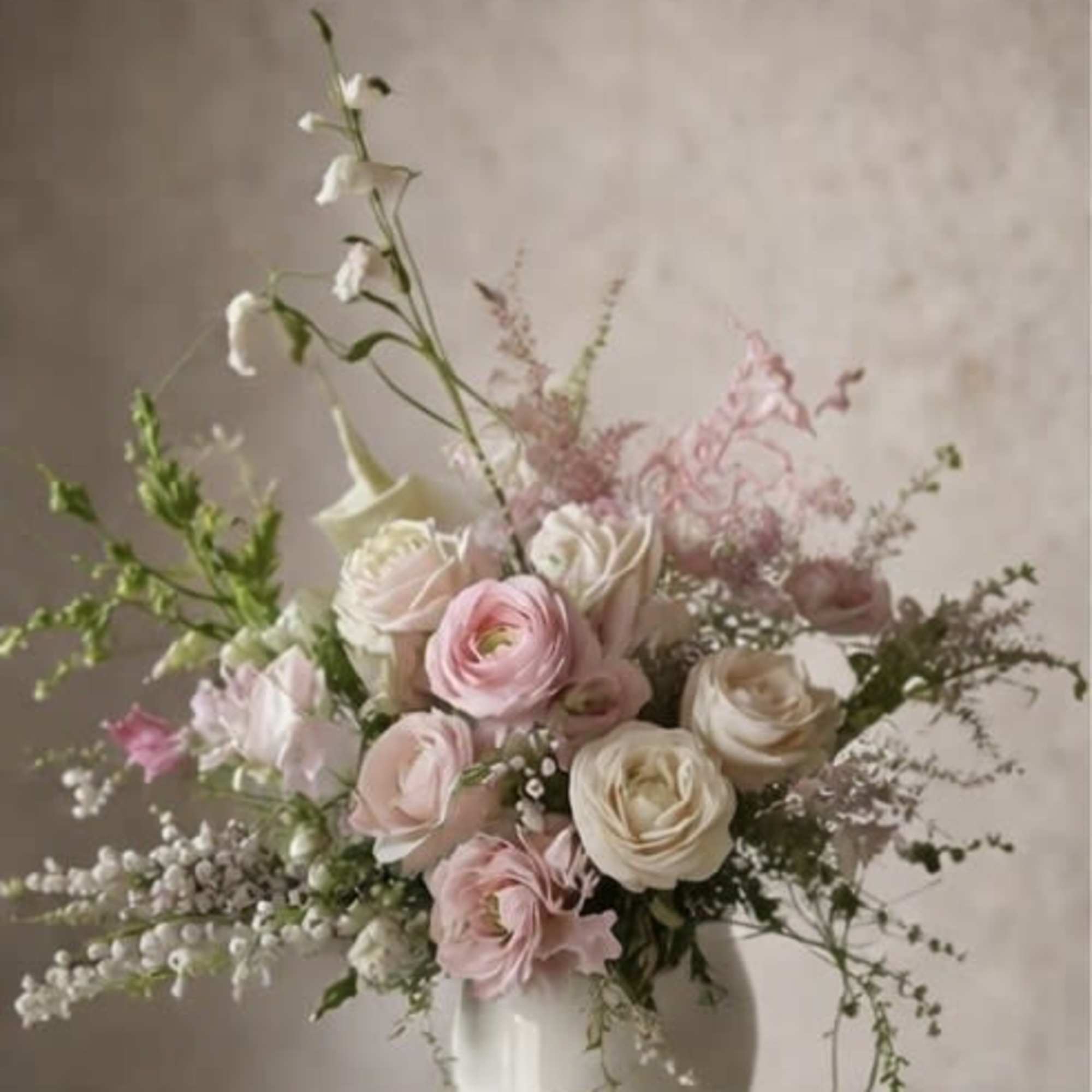 Some flowers are given. These are designed.

La Dulce is the softest expression