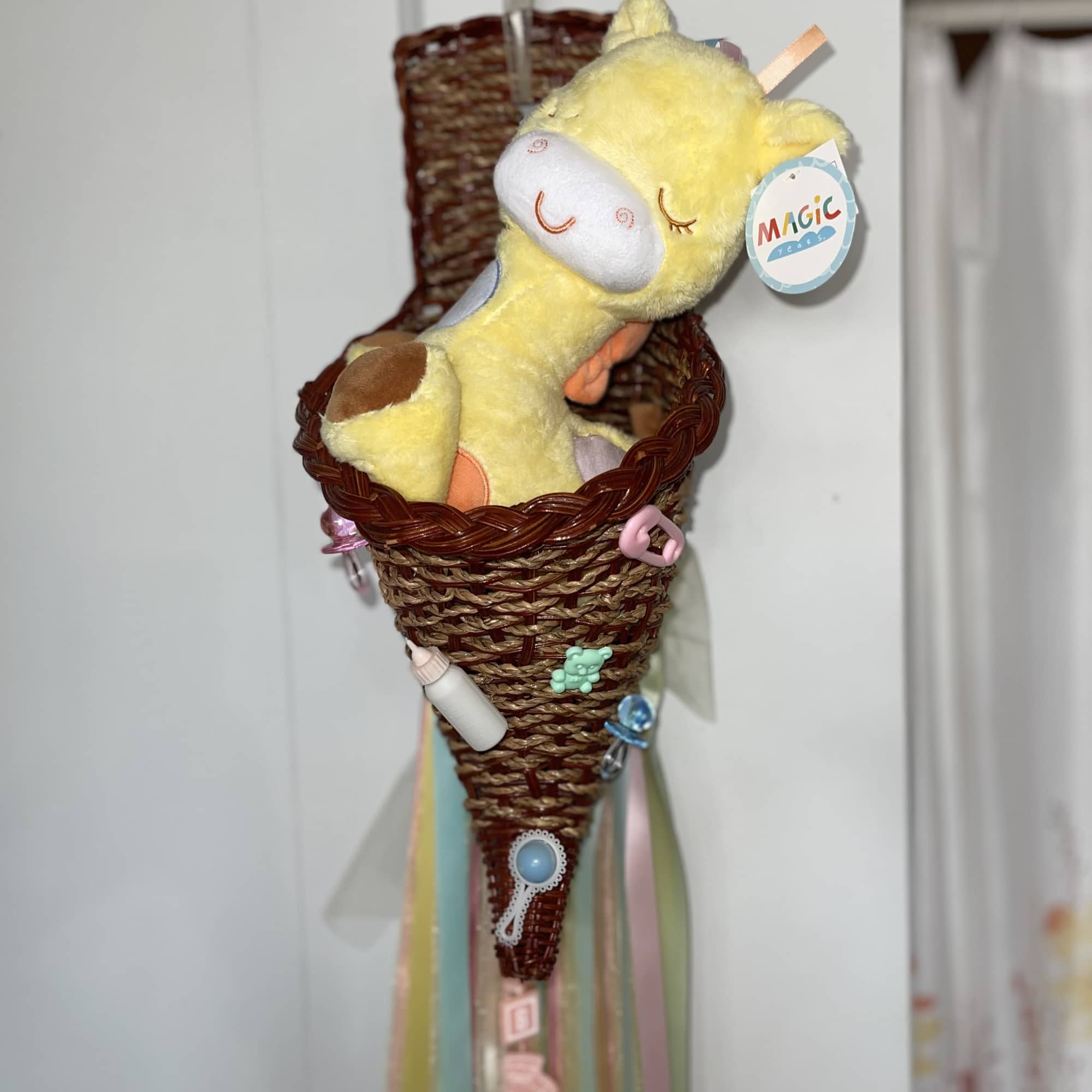 Perfect for your baby shower or to hang on a door.
Also, makes